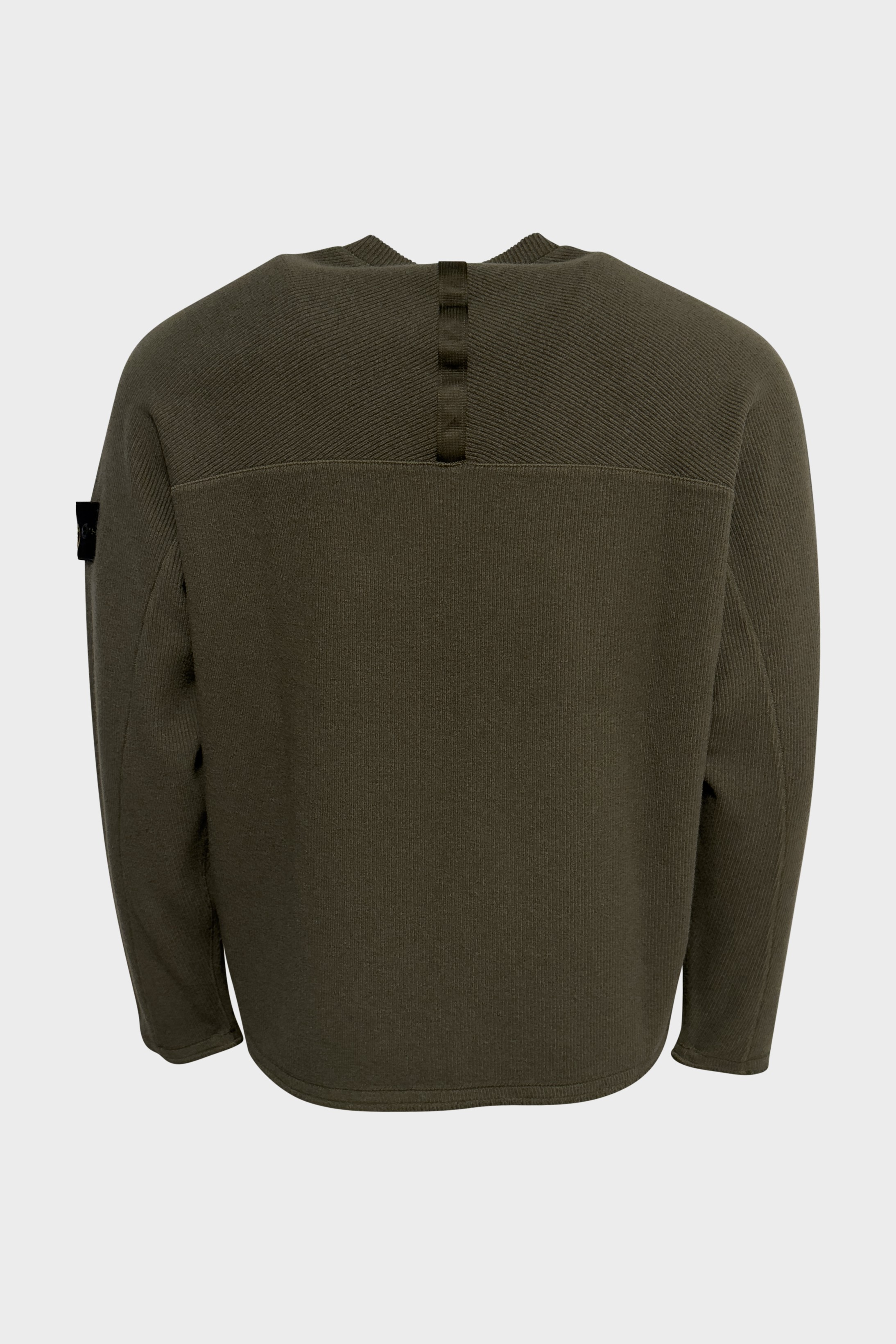STONE ISLAND Rib Knit Sweater in Olive STONE ISLAND Rib Knit Sweater in Olive
