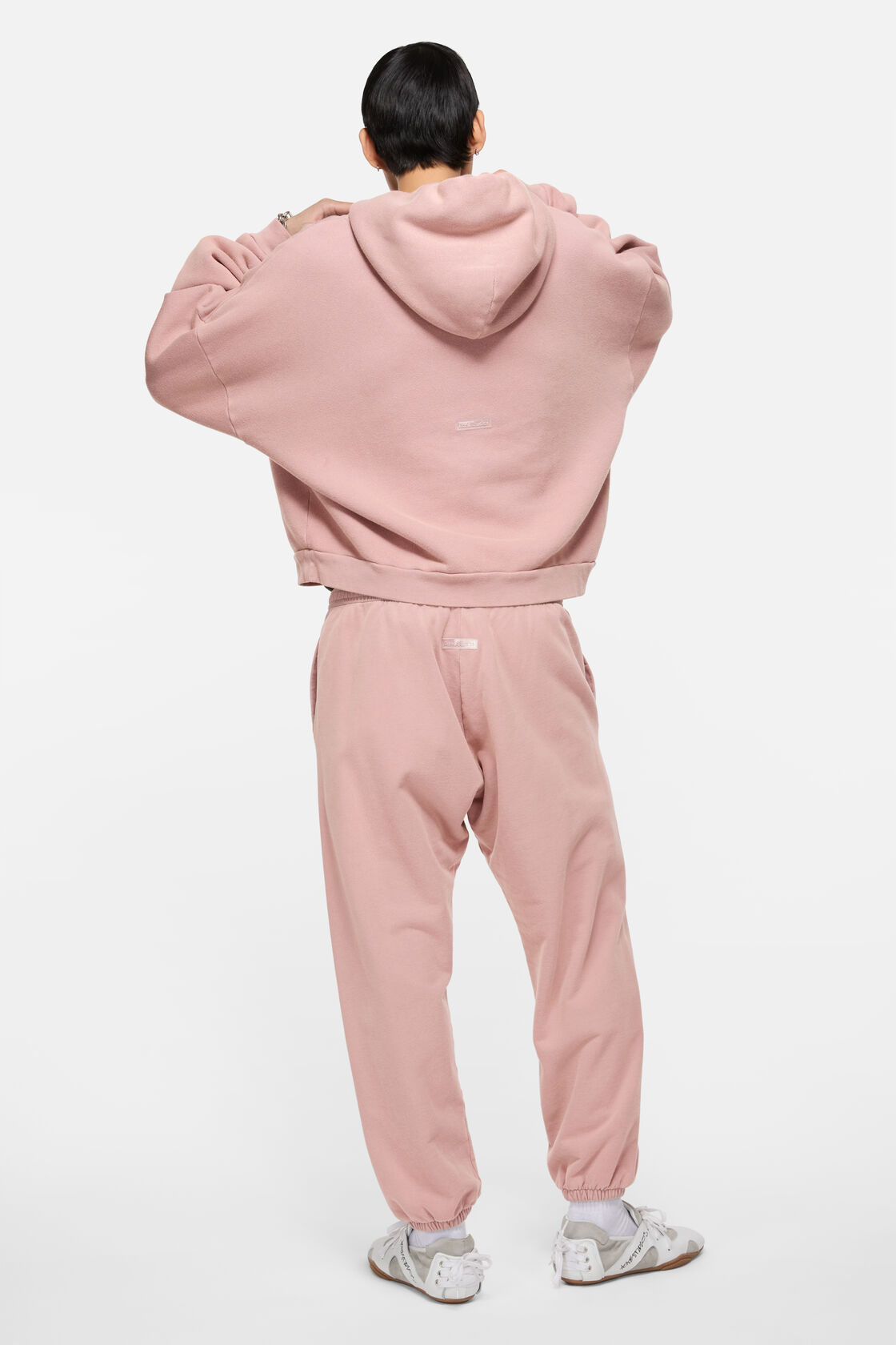 ACNE STUDIOS Oversize Cropped Sweathoodie in Lavender Purple