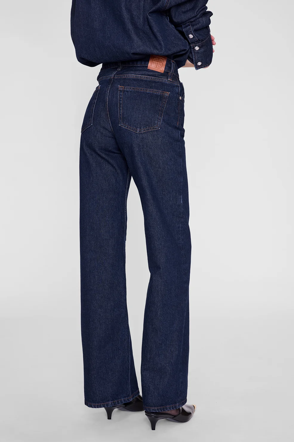 ANINE BING Hugh Jeans Unwashed Blue