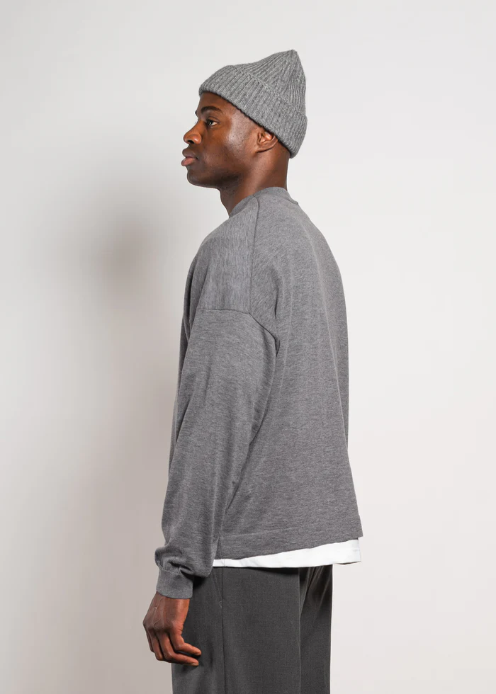 YACAIA Merino/Cashmere Sweater in Grey