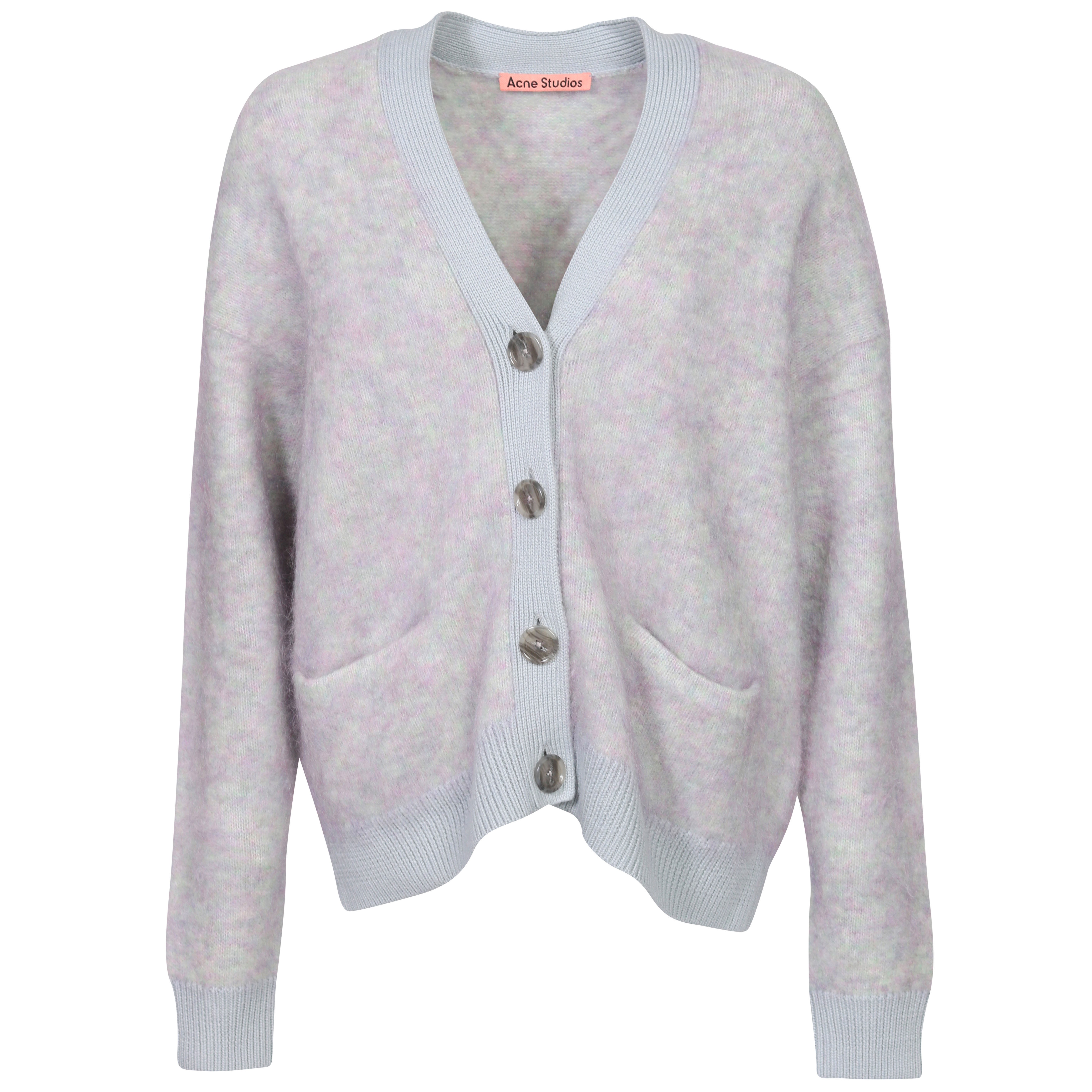 Acne Studios Knit Cardigan in Soft Green Melange