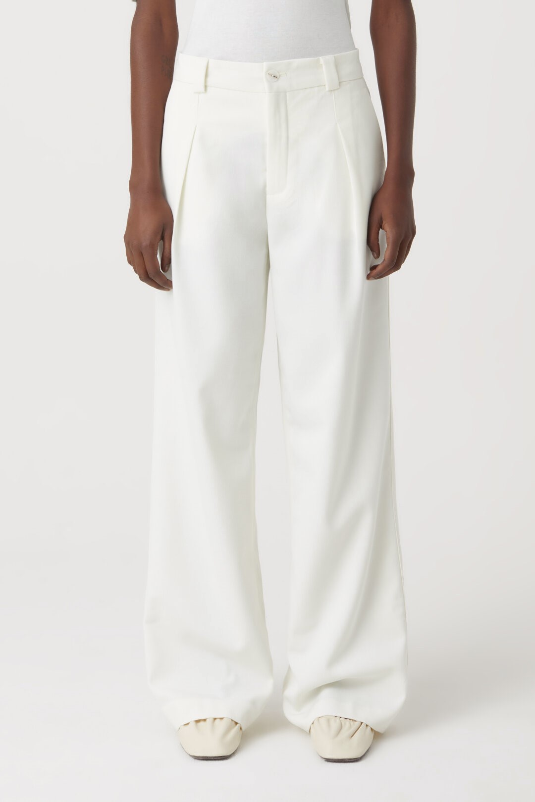 CLOSED Brooks Wide Leg Trouser in Ivory