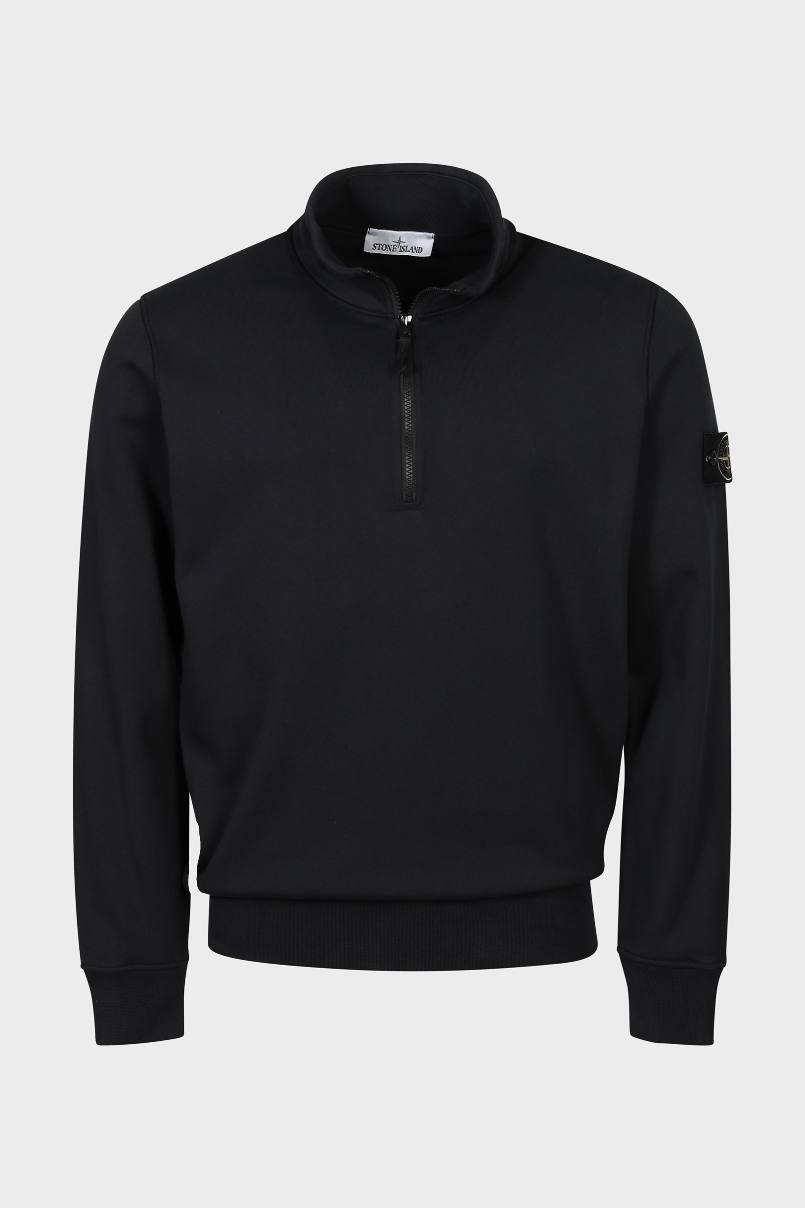 STONE ISLAND Half-Zip Sweatshirt in Black