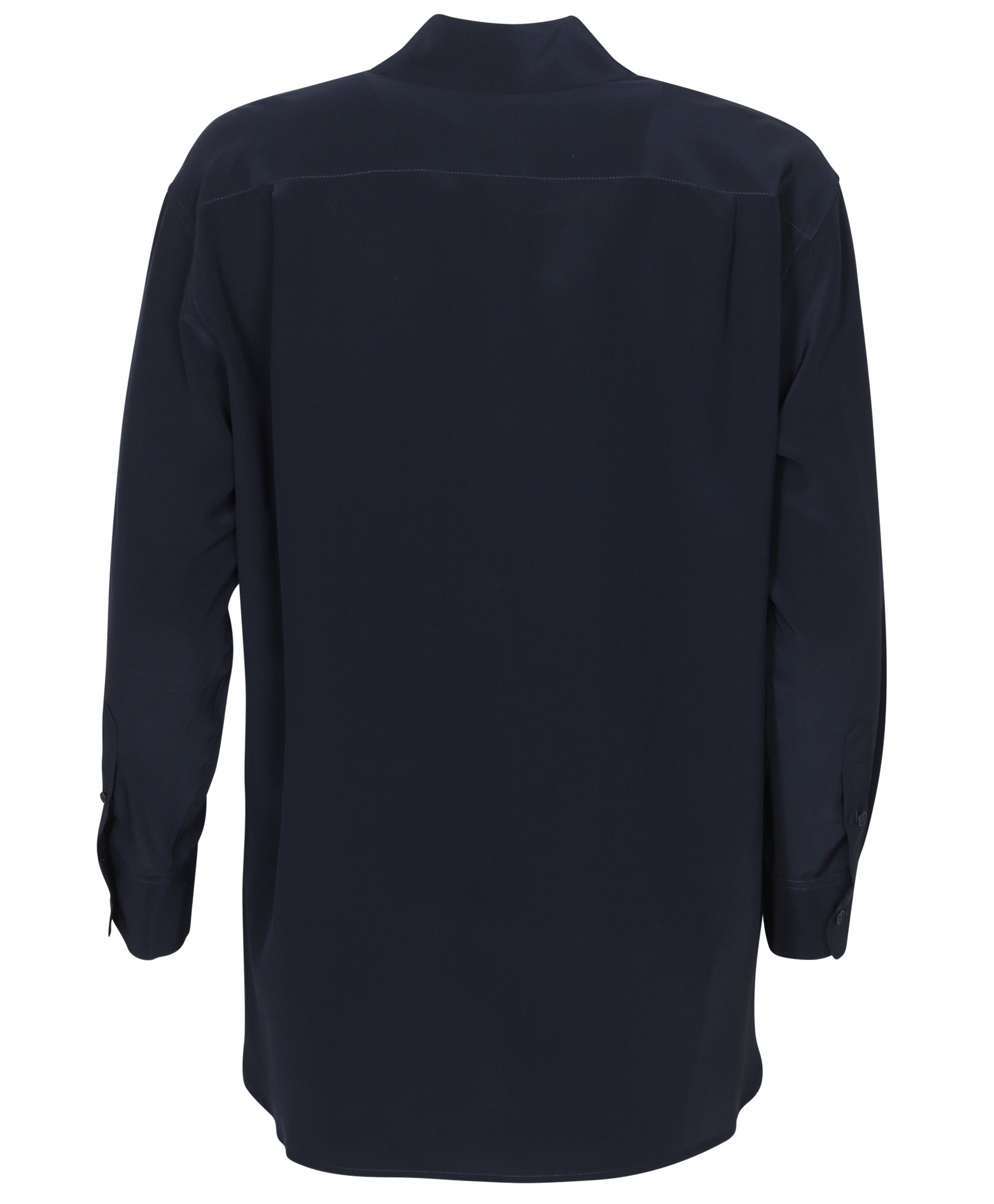 NILI LOTAN Julien Silk Shirt in Navy XS