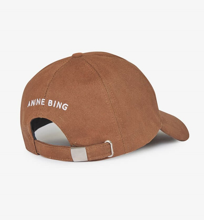 Anine Bing Jeremy Baseball Cap in Dark Camel
