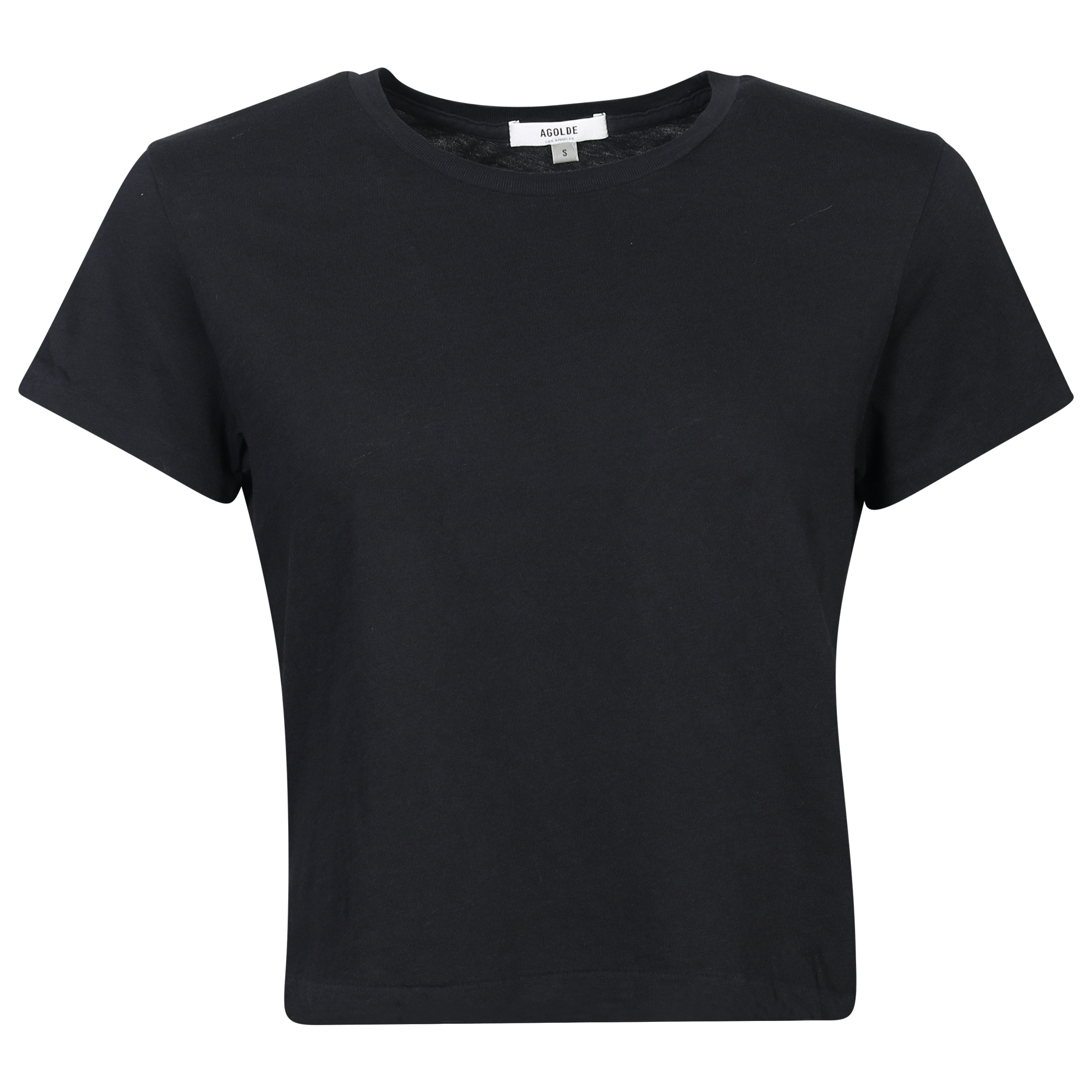 Agolde Crew Neck Boxy T-Shirt Linda Black