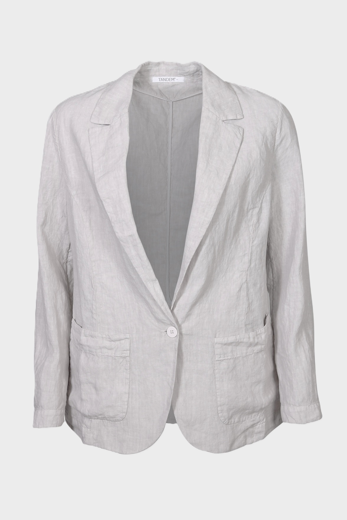 TANDEM Linen Blazer in Grey TANDEM Linen Blazer in Grey