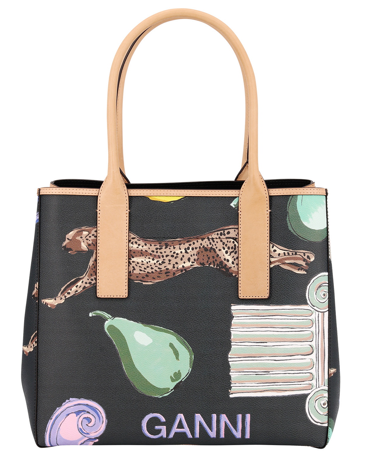 Ganni Bag Phantom Multicolor Animalprint