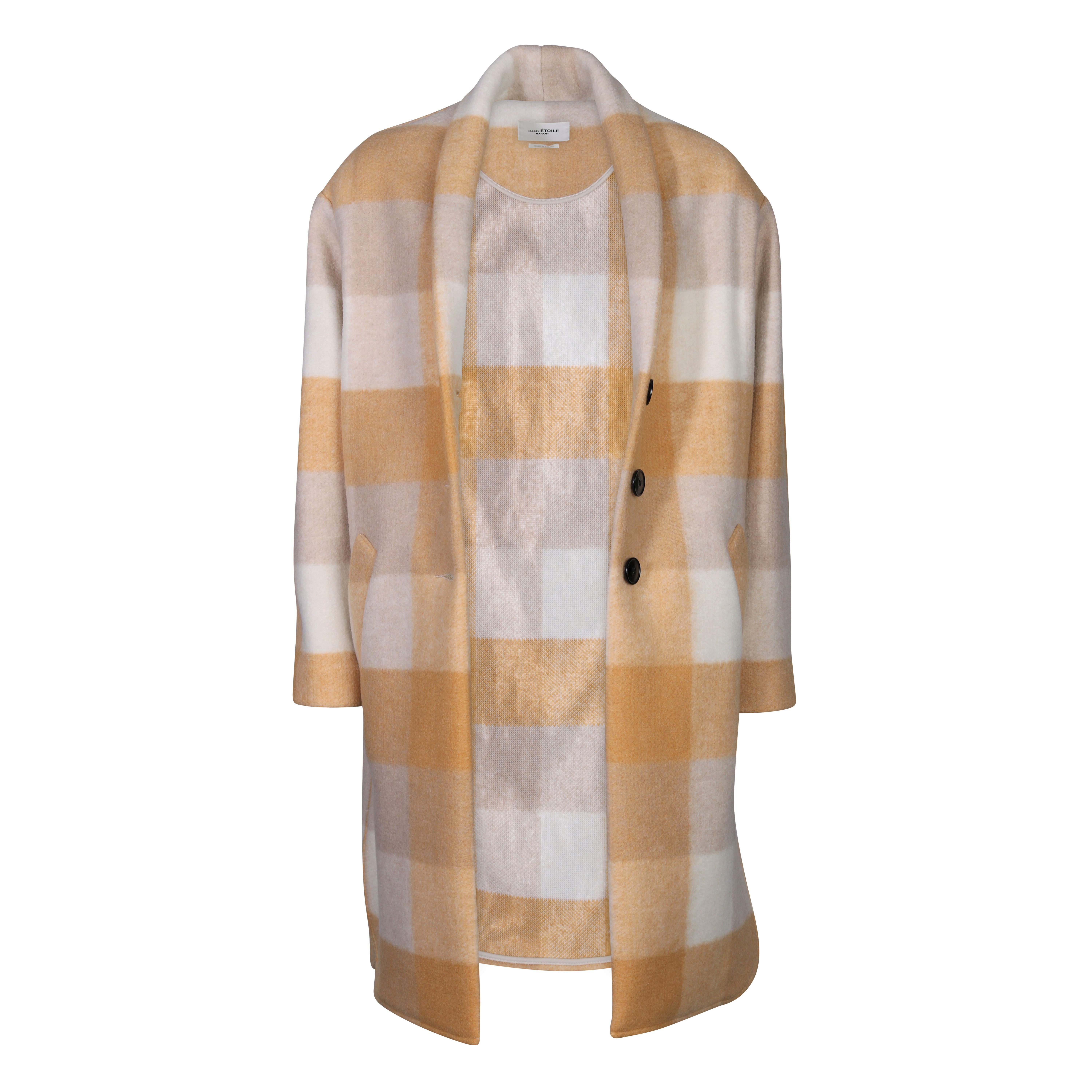 Isabel Marant Étoile Check Coat Gabriel in Honey