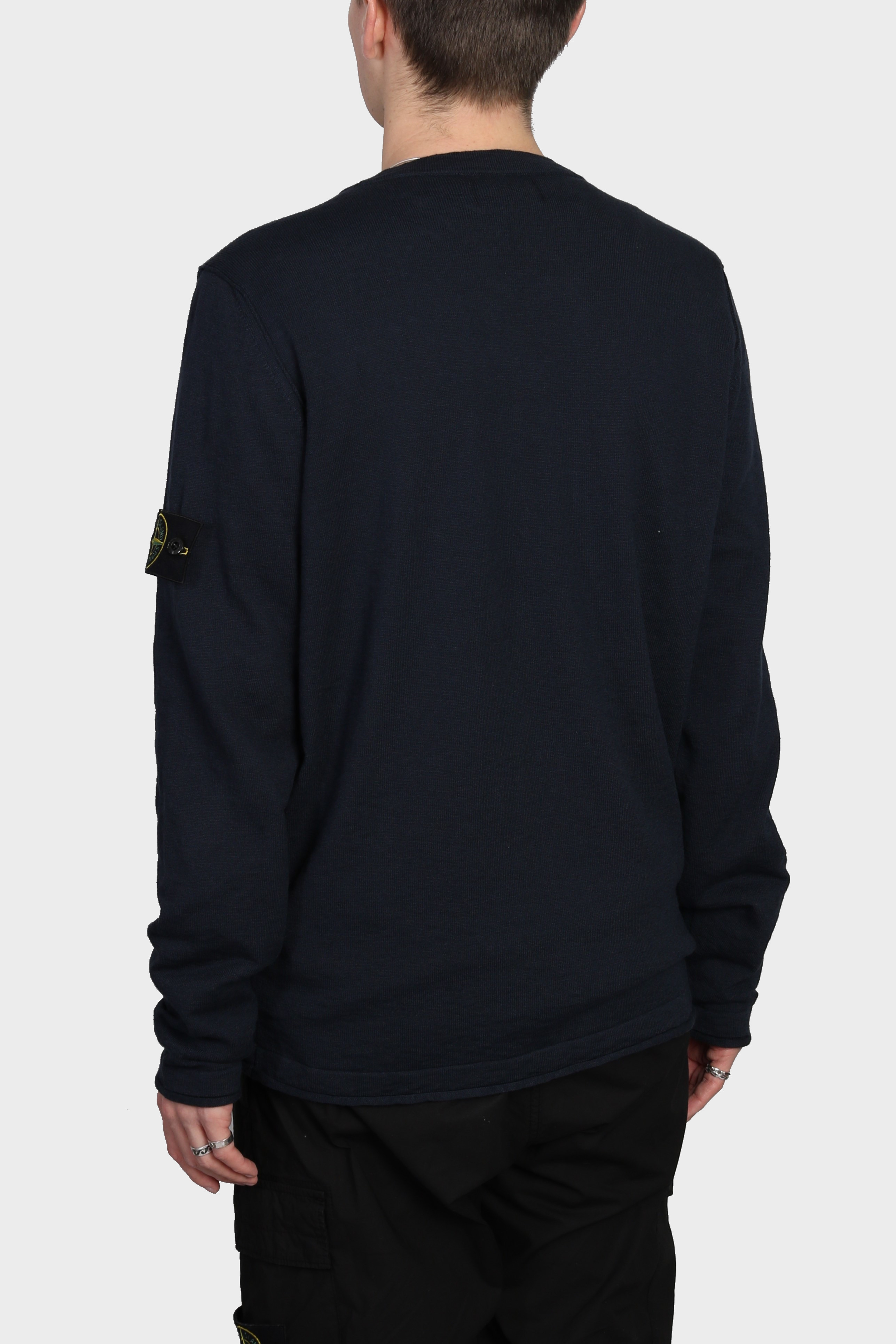 STONE ISLAND Summer Knit Pullover in Navy M