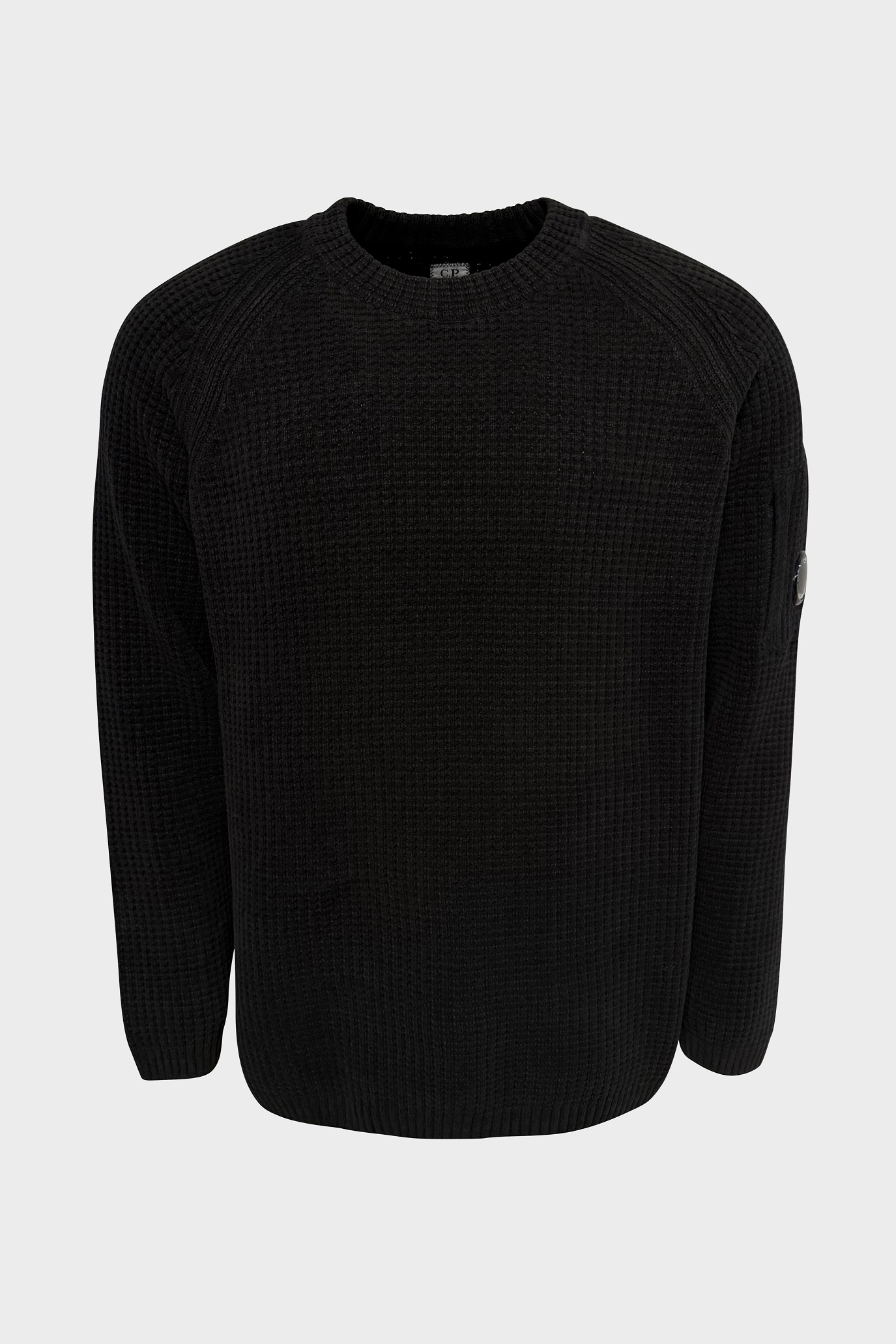 C.P. COMPANY Cotton Knit Sweater in Black