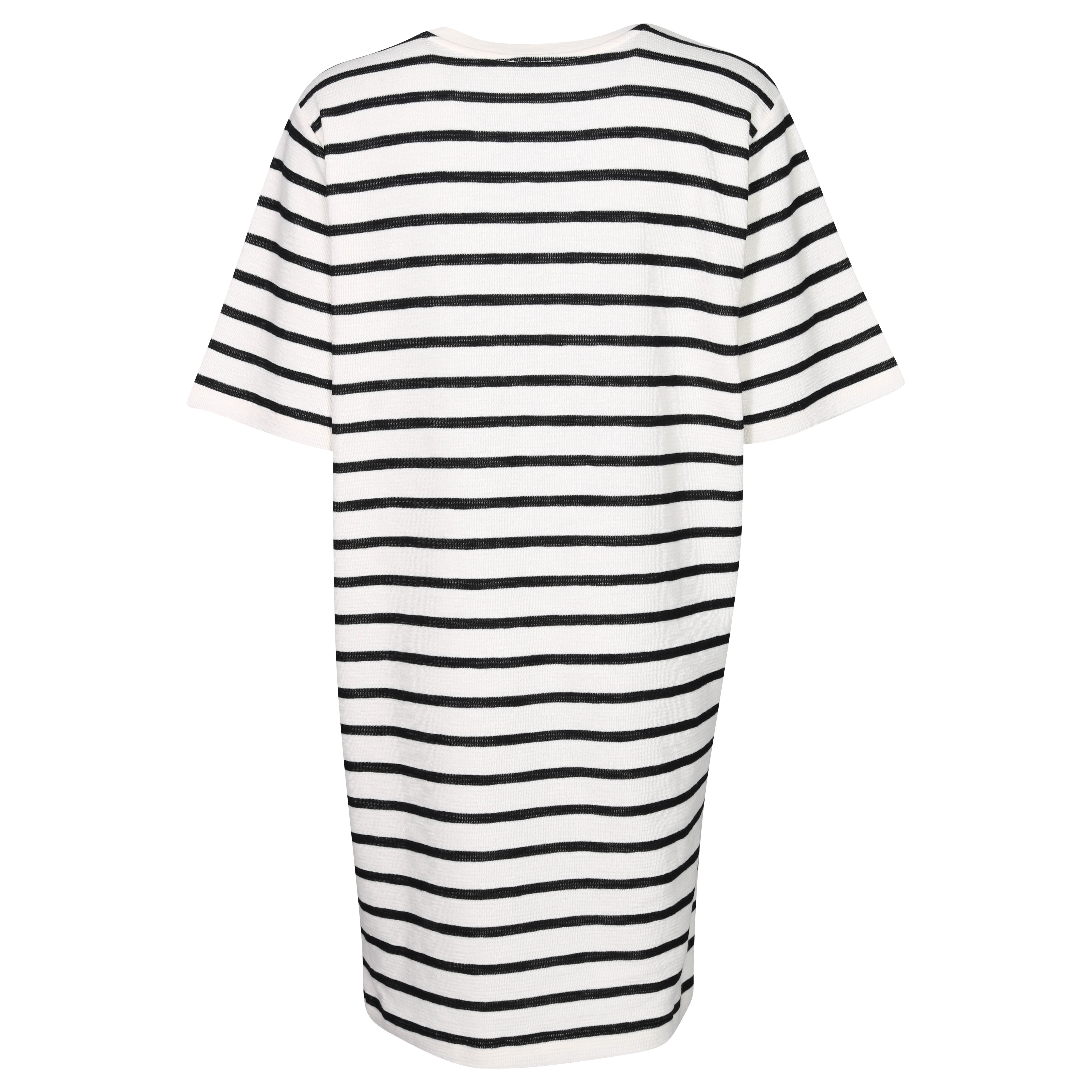 Closed Striped Doubleface Jerseydress in Black/Cream