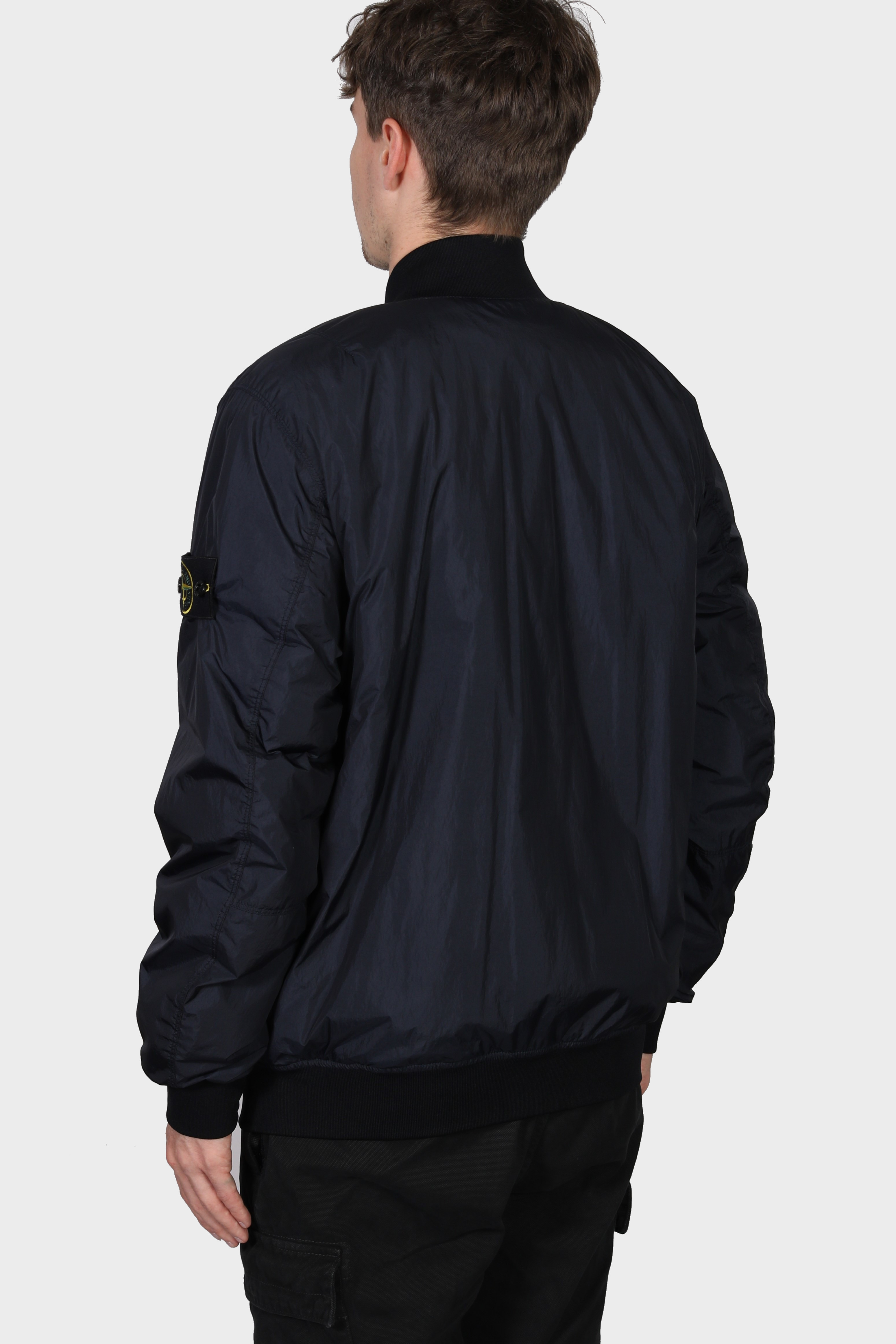 STONE ISLAND Garment Dyed Crinkle Reps Bomber Jacket in Navy S STONE ISLAND Garment Dyed Crinkle Reps Bomber Jacket in Navy 3XL