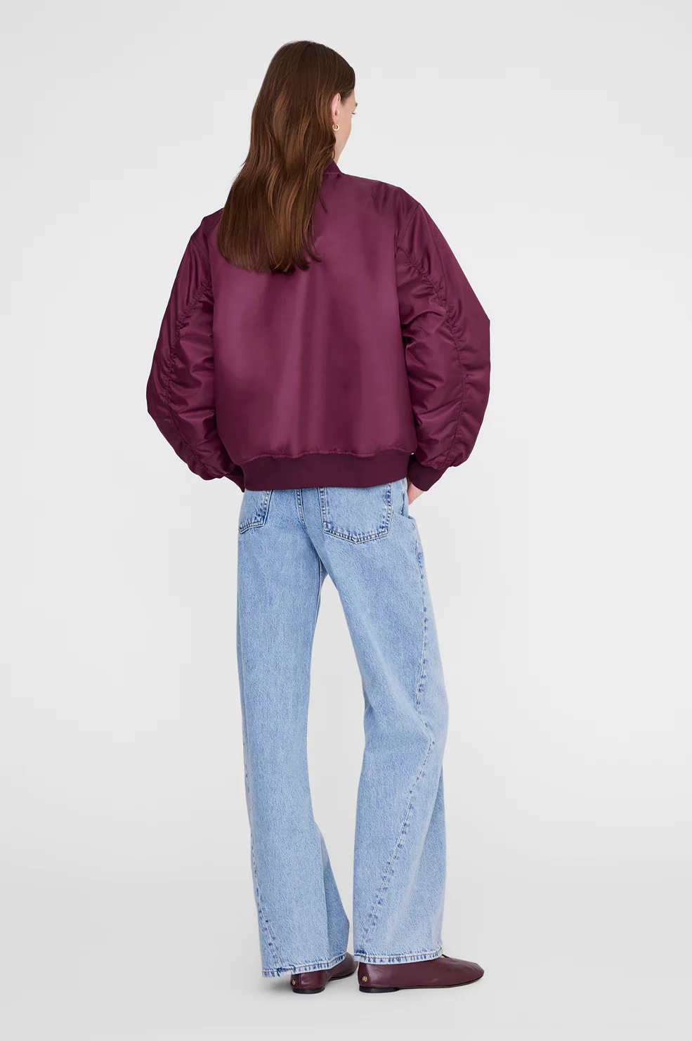 ANINE BING Leon Bomber Jacket in Bordeaux