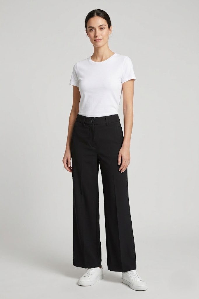 NINE:INTHE:MORNING Astrid Crop Coulisse Pant in Black