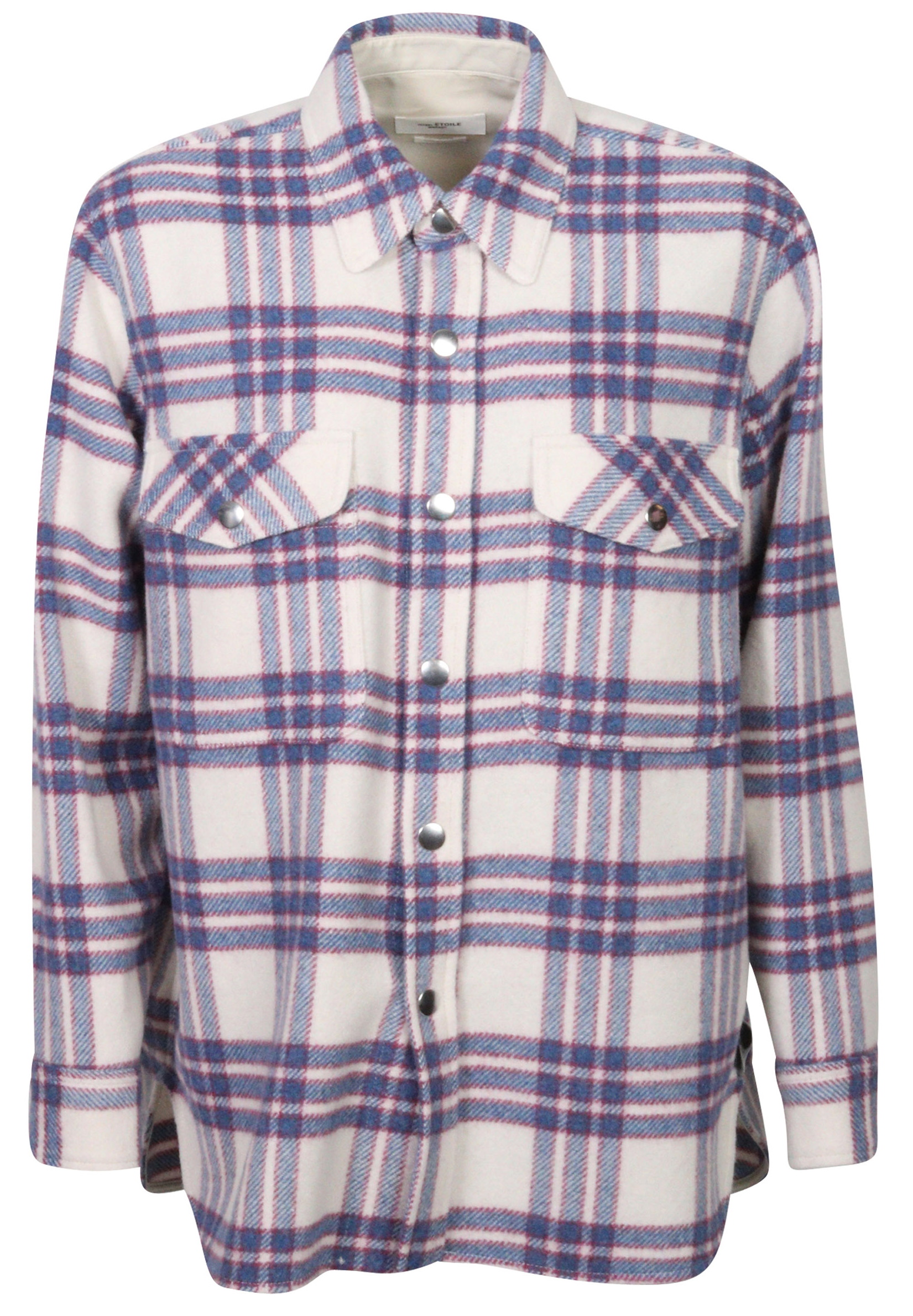 Isabel Marant Étoile Check Overshirt Faxonli Light Blue Check