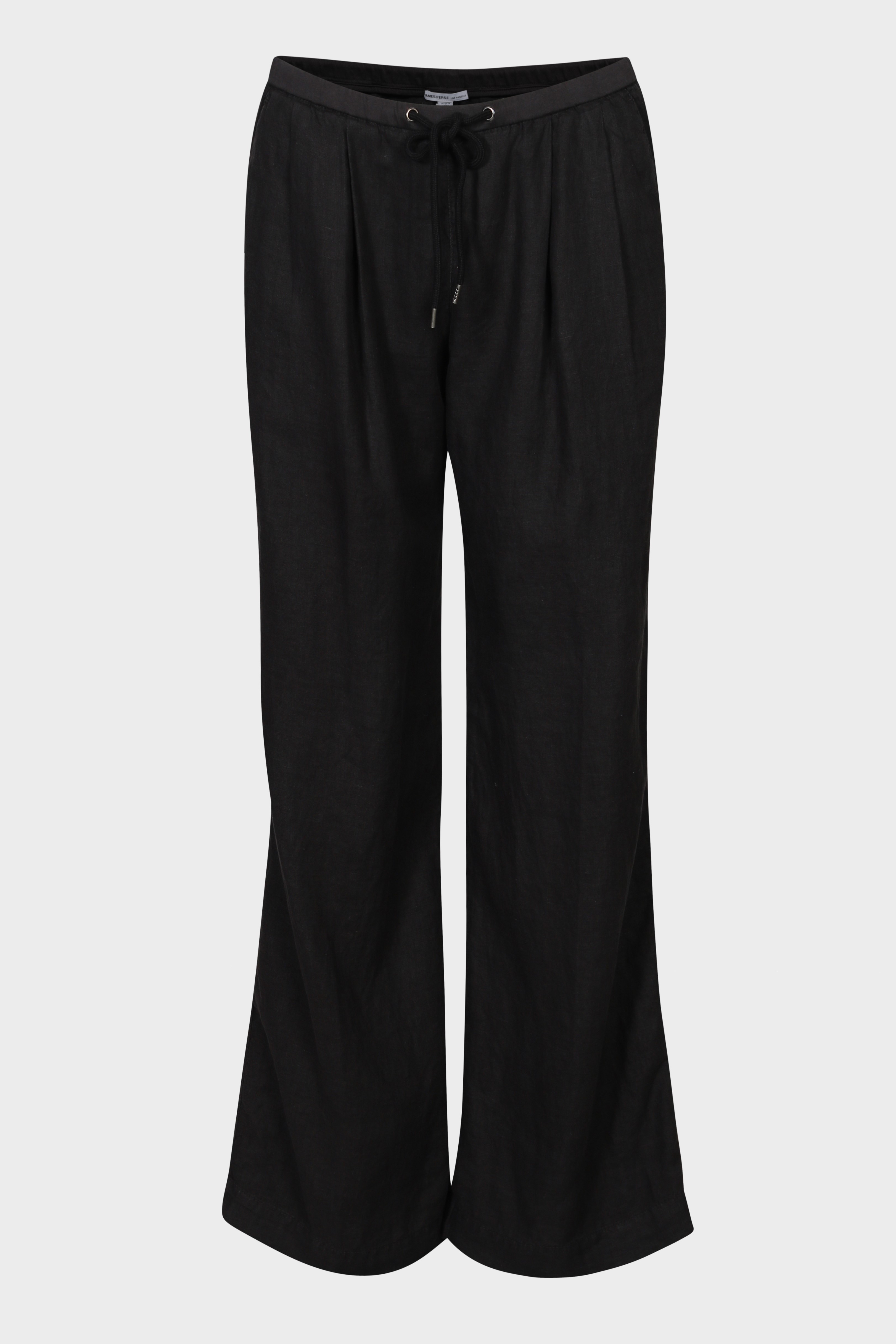 JAMES PERSE Wide Leg Relaxed Linen Pant in Black