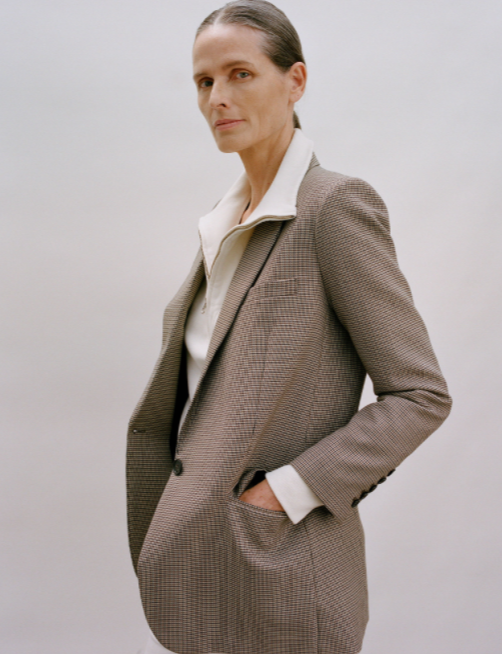 Nili Lotan Checked Blazer Diane Black/Brown L - US 6