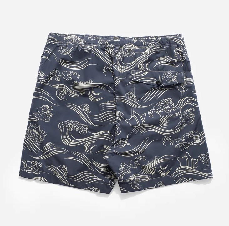 MAHARISHI 4264 Songkran Loose Track Short in Navy