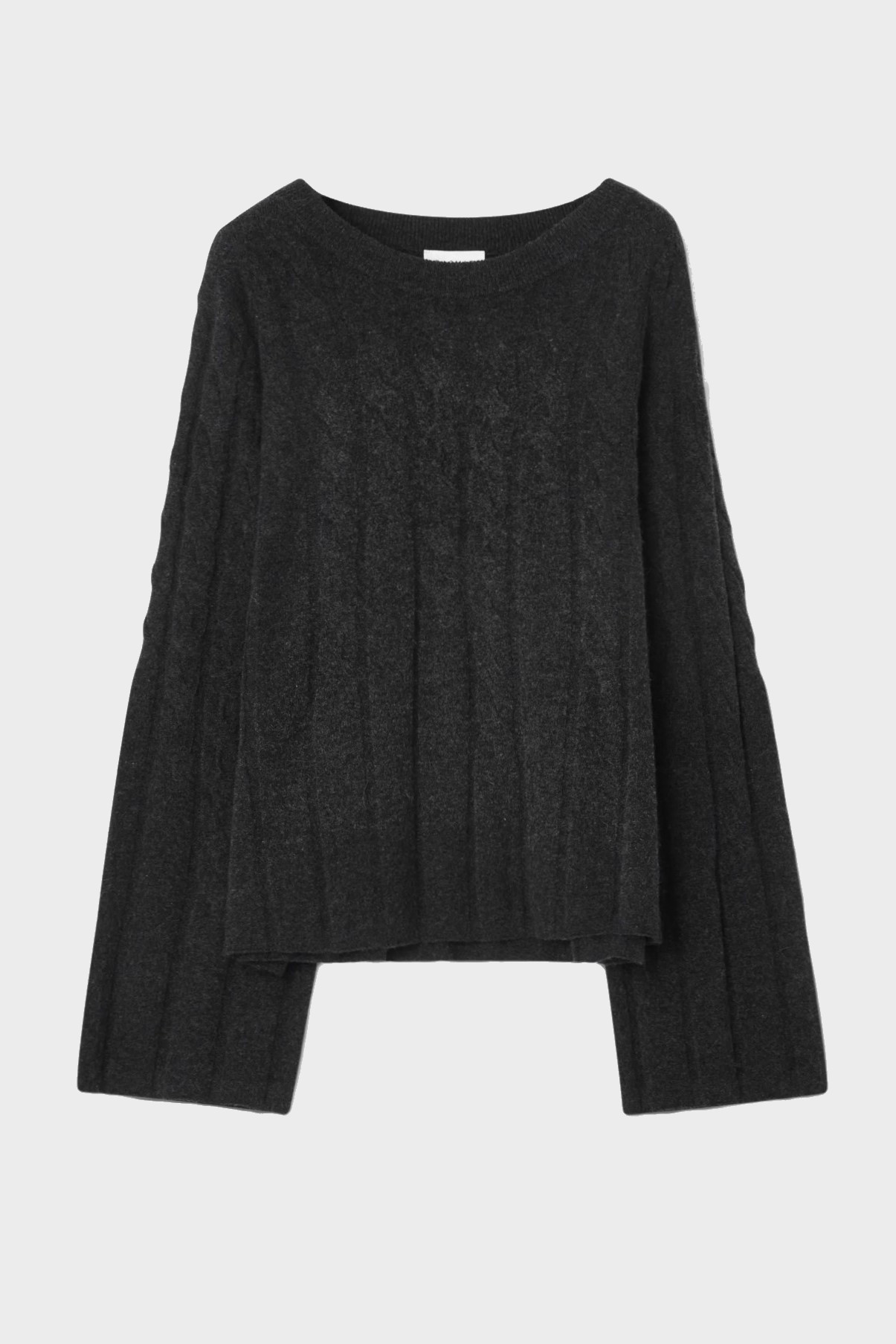 DAGMAR Faded Cable Knit Pullover in Graphite Grey DAGMAR Faded Cable Knit Pullover in Graphite Grey