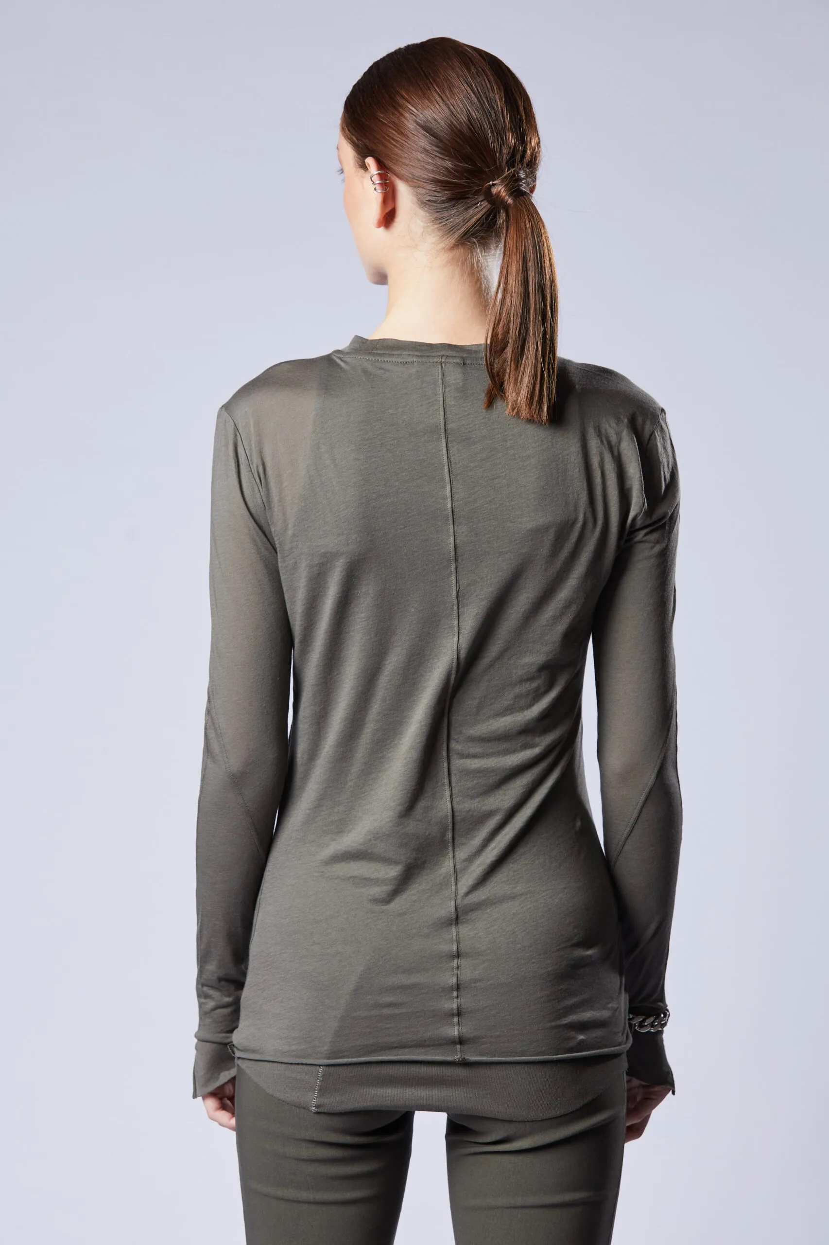 THOM KROM Longsleeve in Ivy Green XS