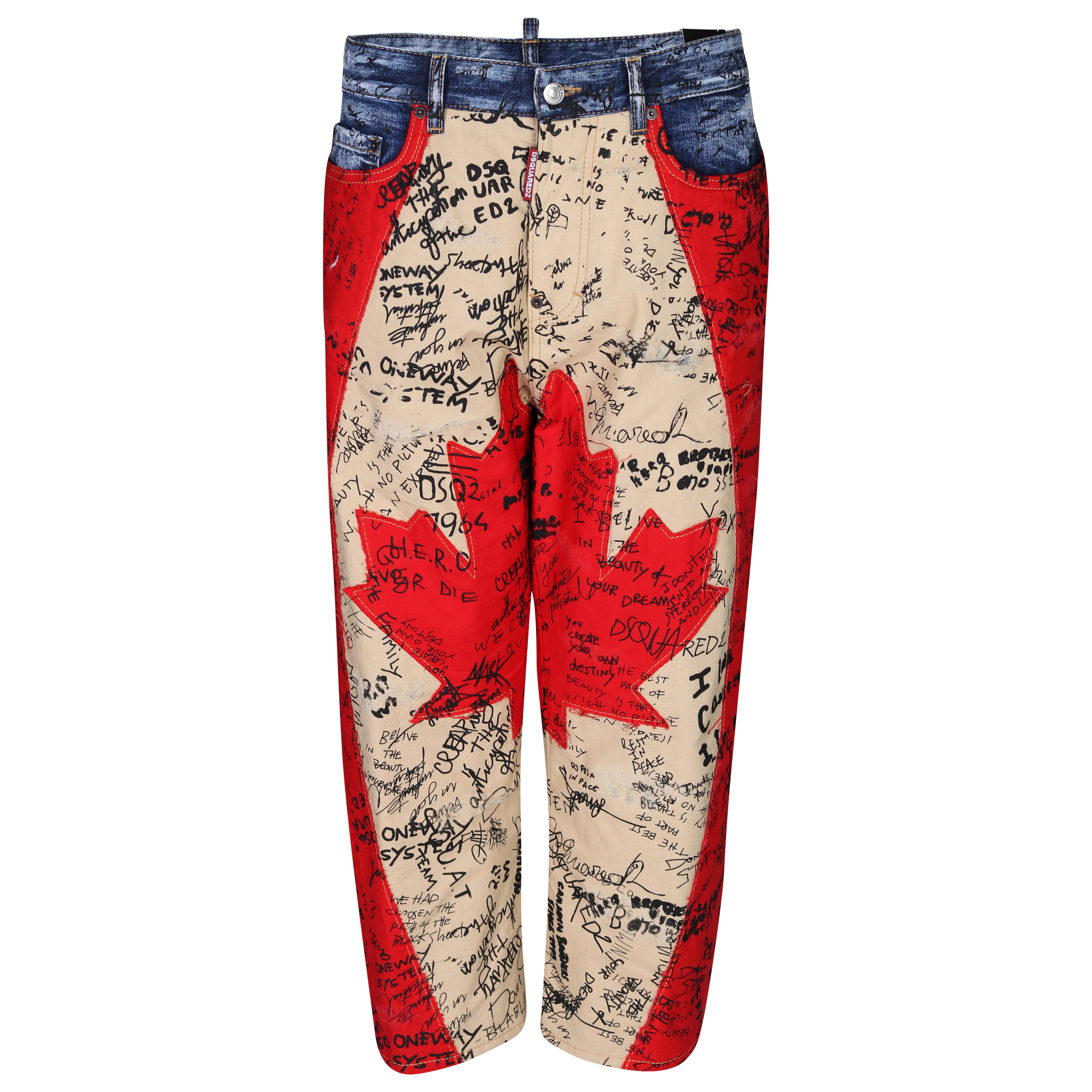 Dsquared  Doodle Flag Kawaii Jeans