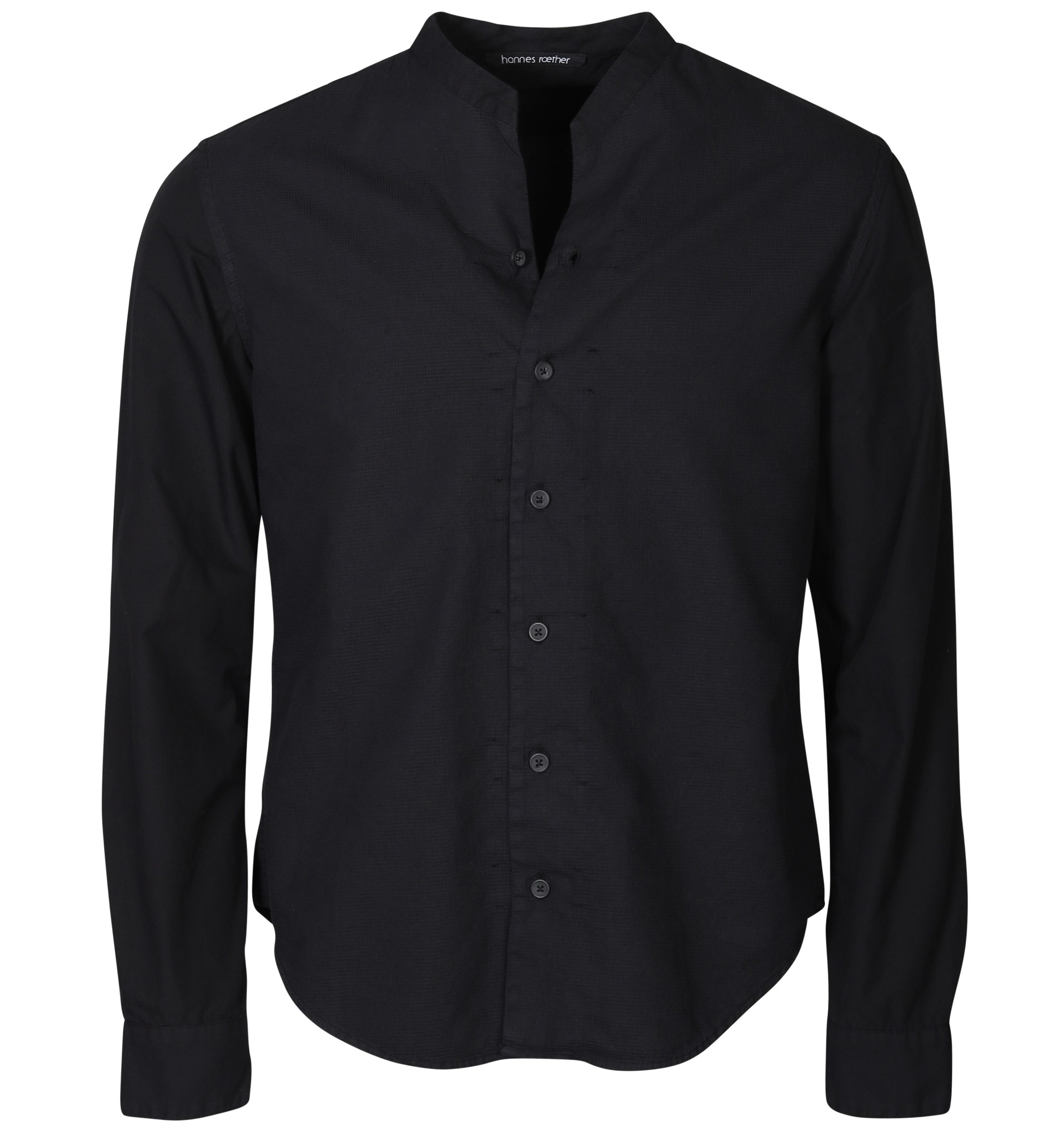 HANNES ROETHER Cotton Shirt in Black