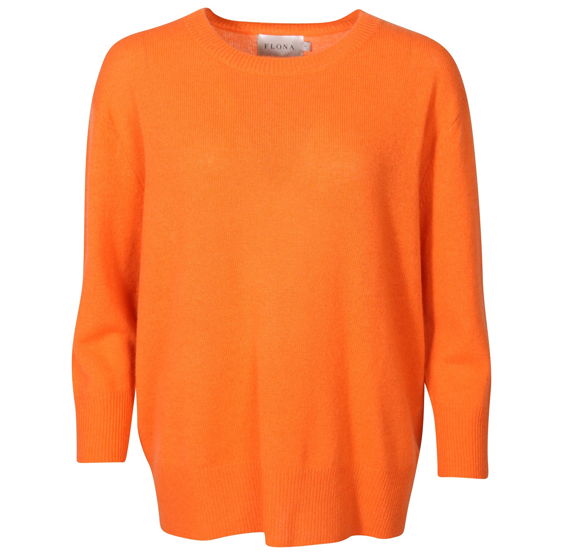 FLONA Cashmere Pullover in Orange XS