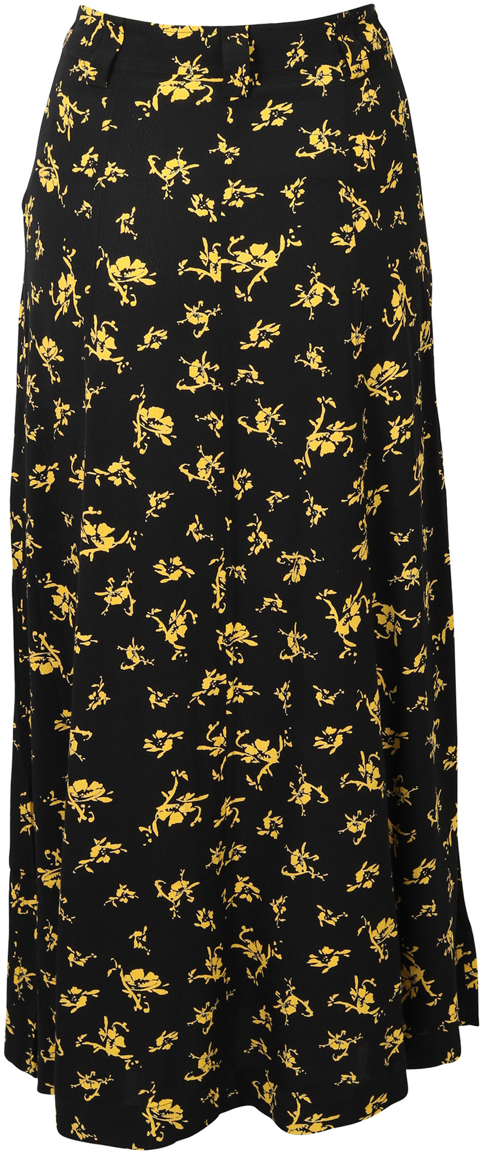 Ganni Printed Skirt Black/Yellow