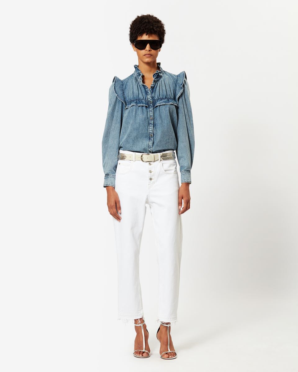 ISABEL MARANT ÉTOILE Idety Shirt in Light Blue FR40 / DE38