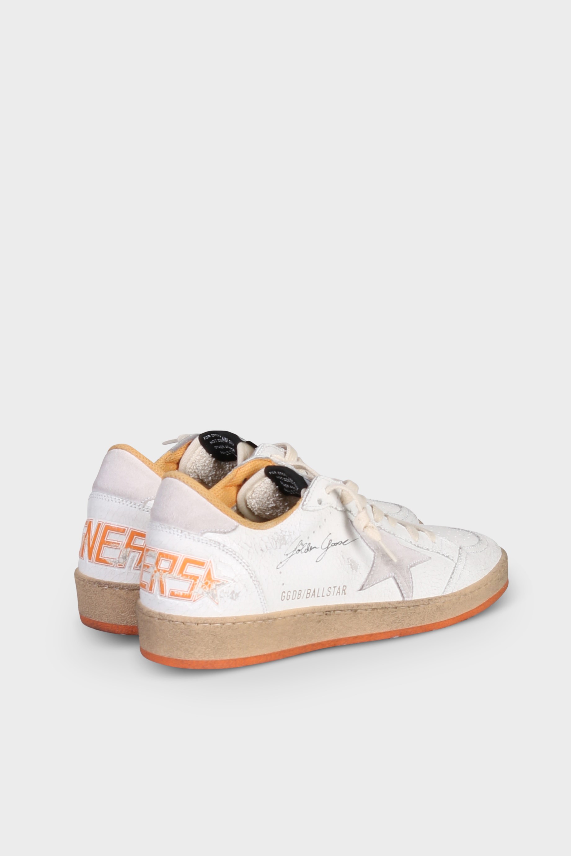 GOLDEN GOOSE Sneaker Ballstar in White/Orange 47