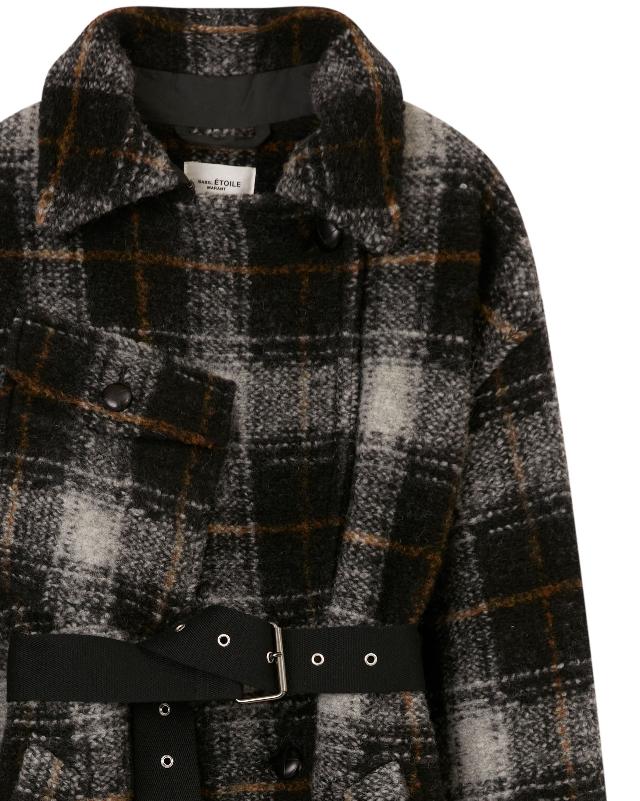 Isabel Marant Étoile Laurie Coat Anthracite Check