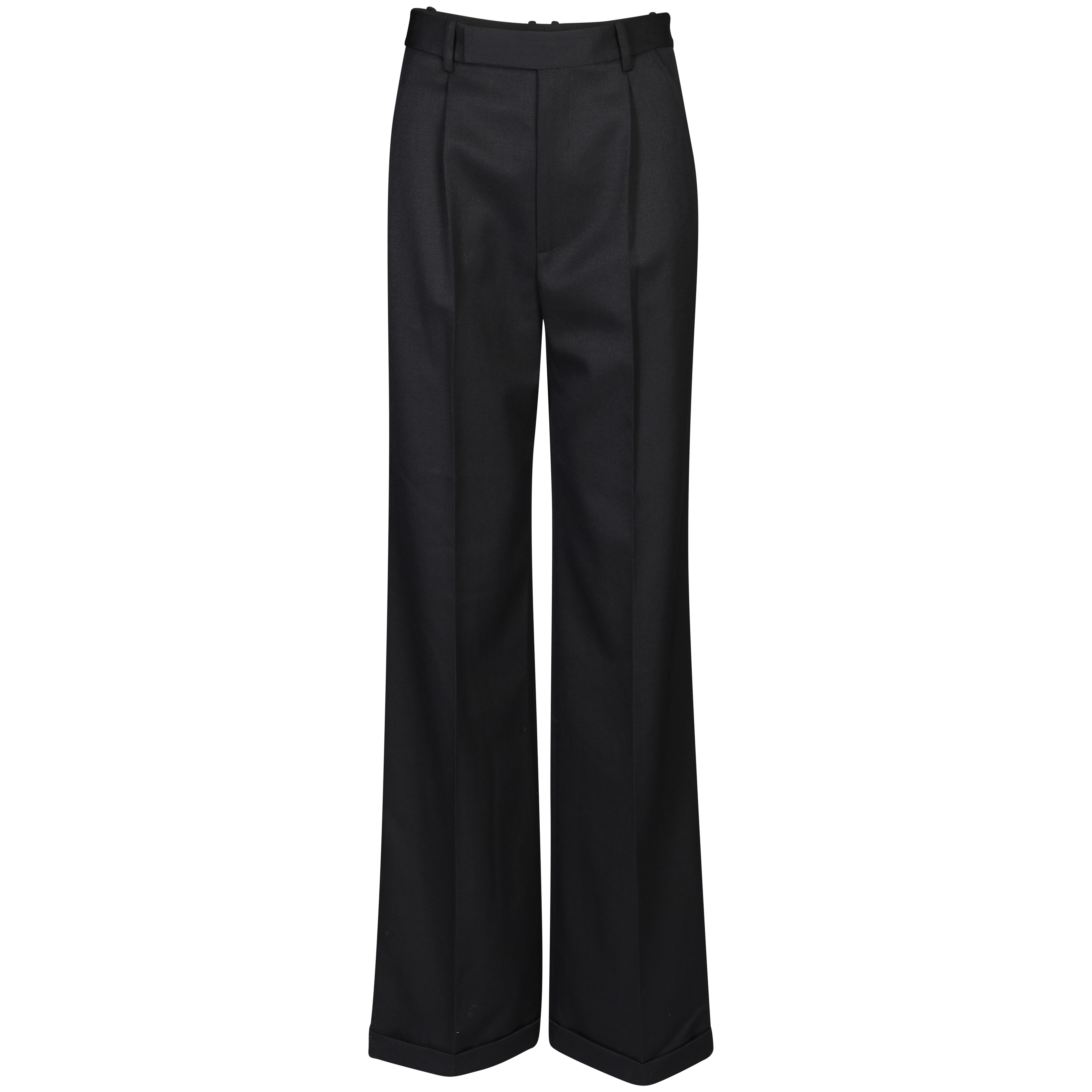 NILI LOTAN Valentin Wool Pant in Black