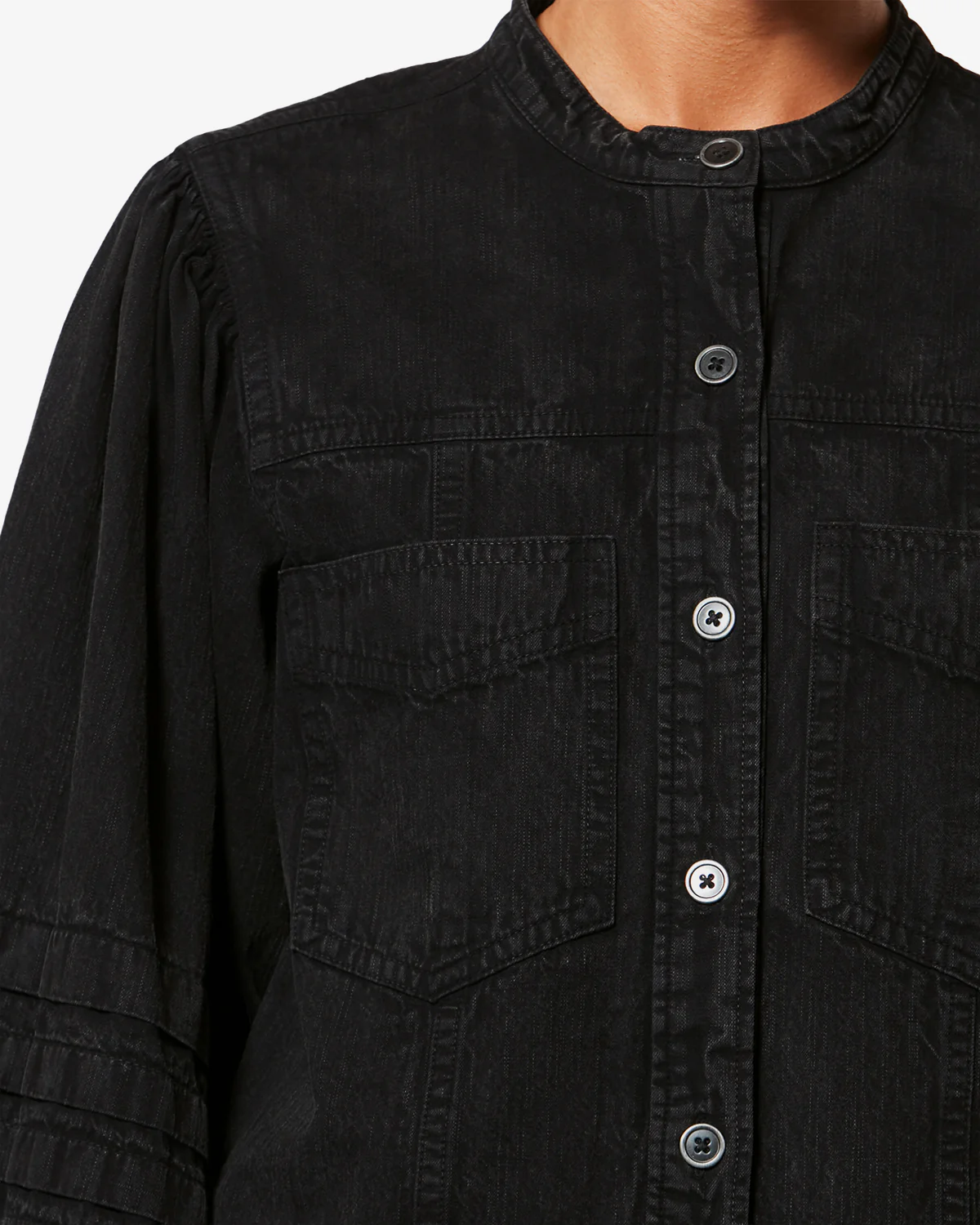 ISABEL MARANT ÉTOILE Mileda Shirt in Faded Black FR40 / DE38