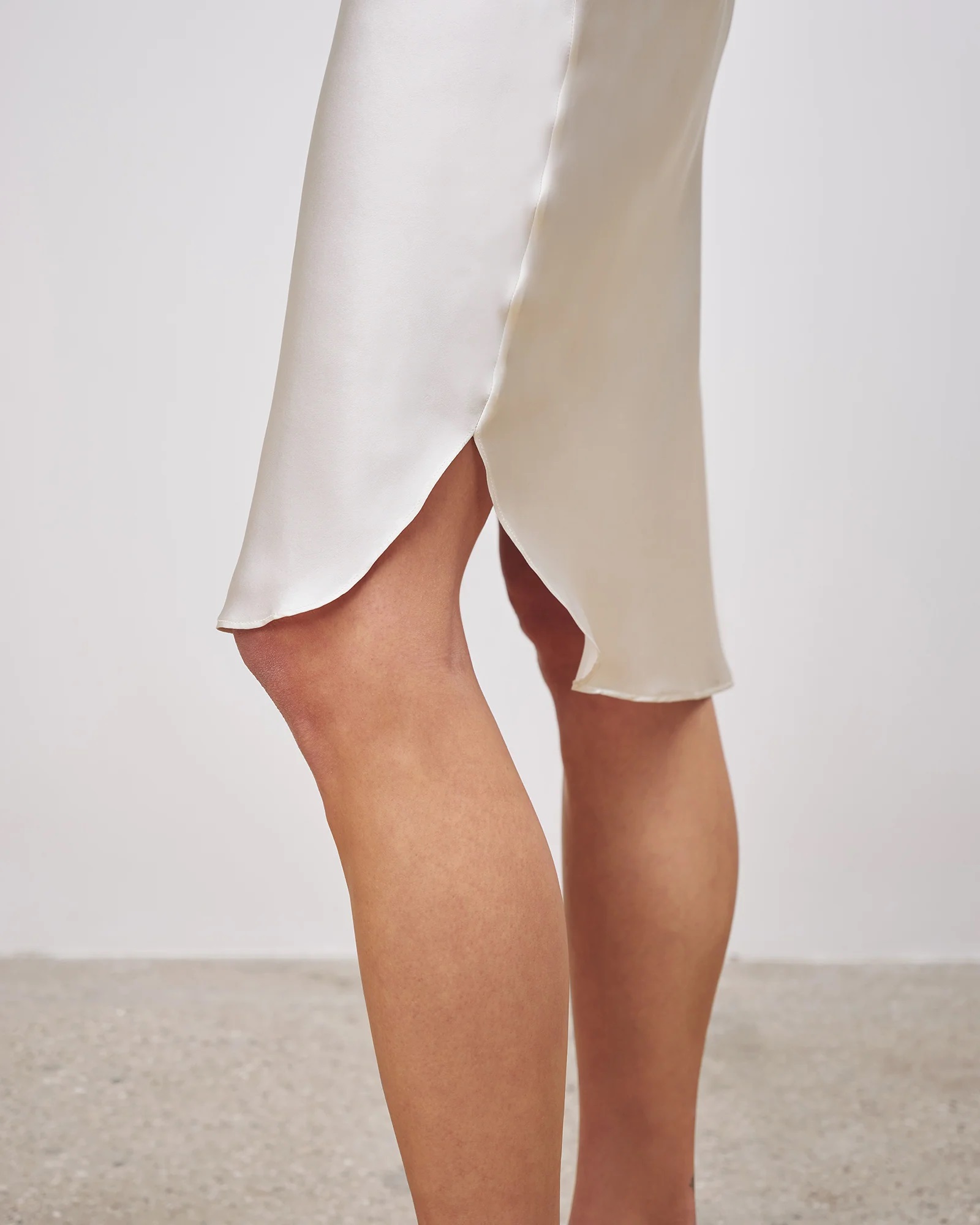 NILI LOTAN Short Cami Silk Dress in Ivory XL