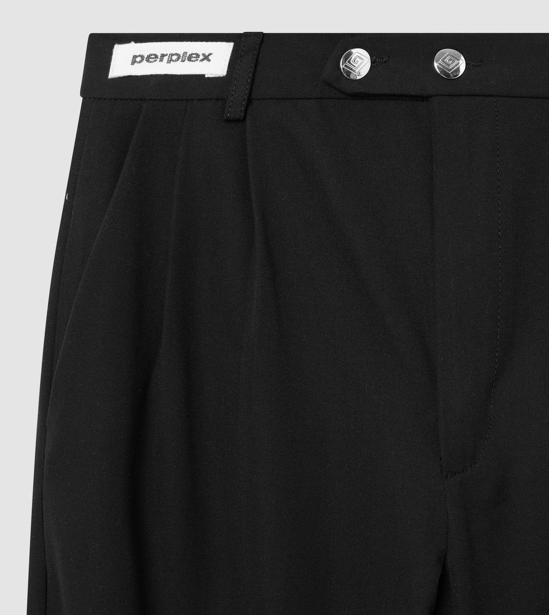 PERPLEX Pleated Pant in Black XL