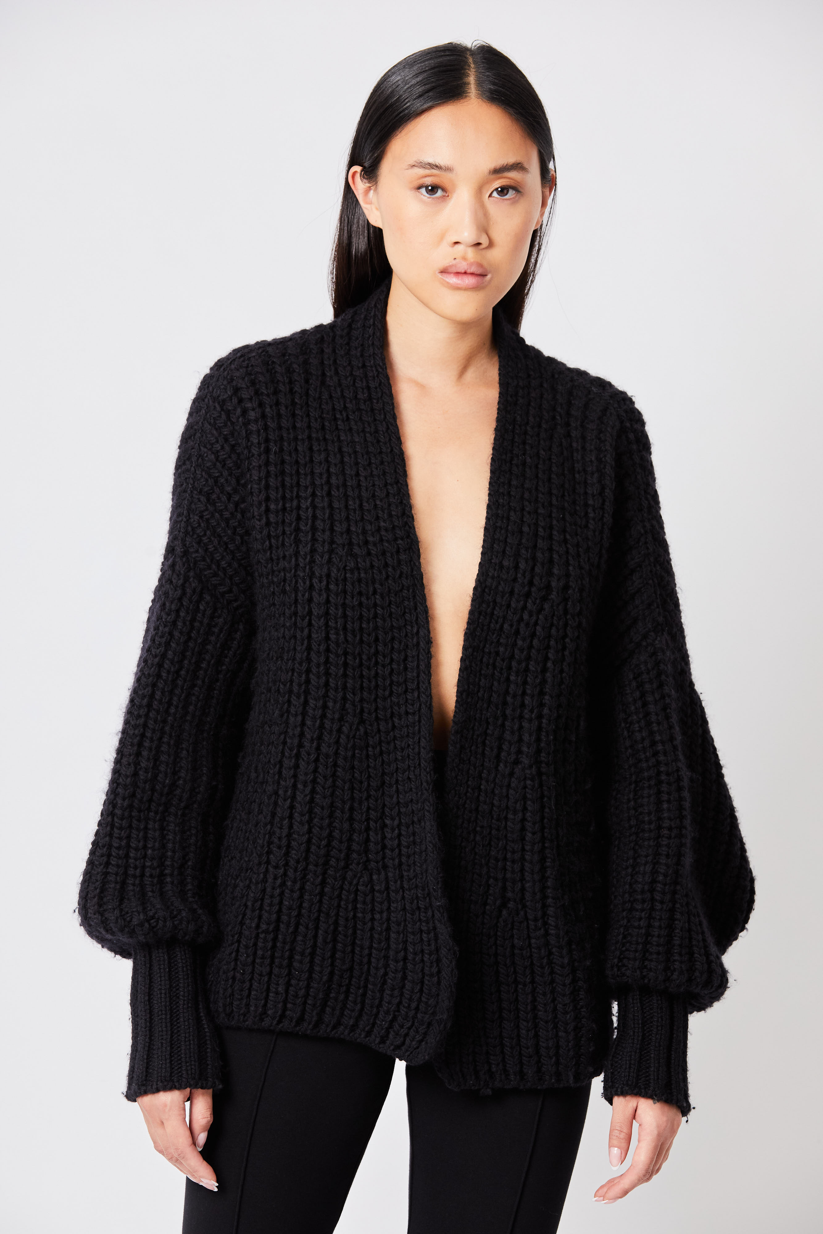 Thom Krom Knit Cardigan in Black M