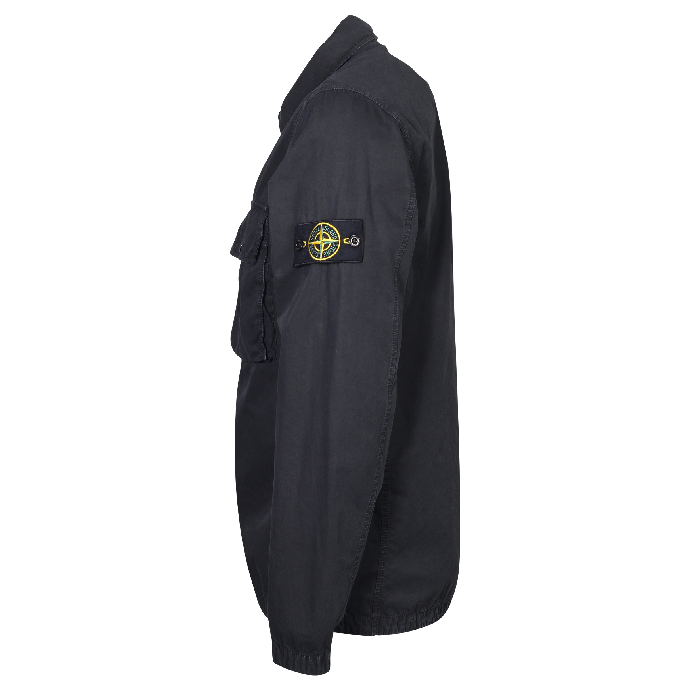 Stone Island Cotton Overshirt Washed Black