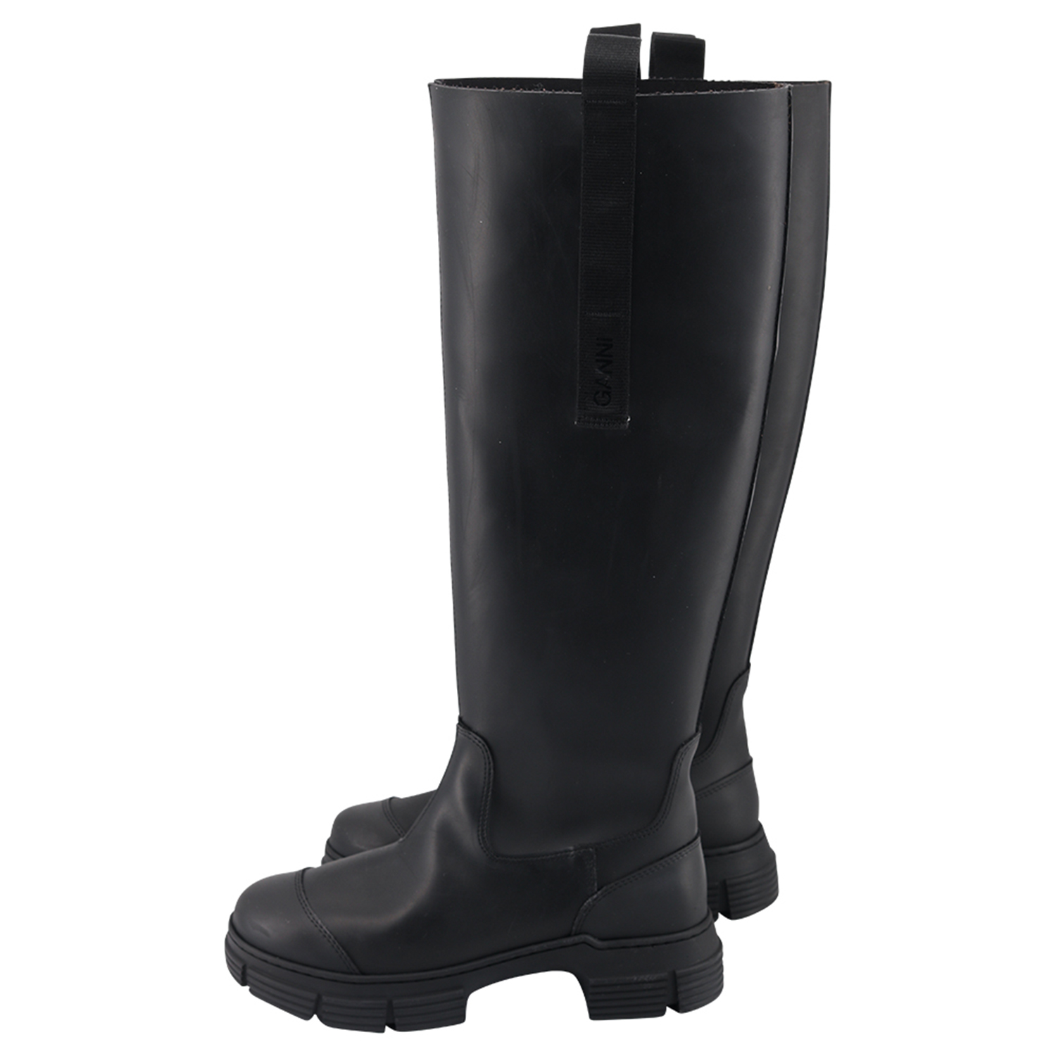 Ganni Recycled Rubber Country Boot Black