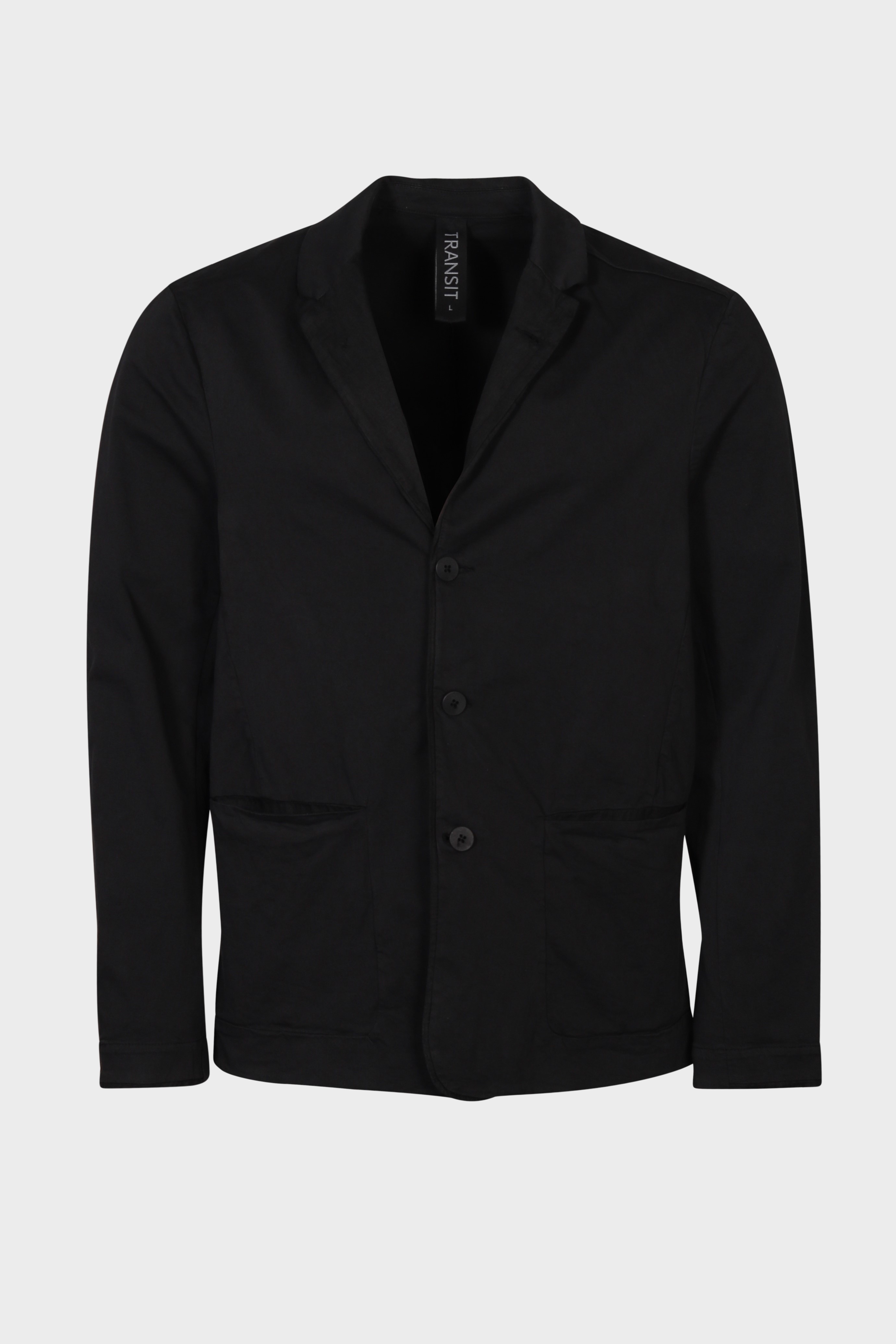 TRANSIT UOMO Cotton/Linen Jacket in Black XXL