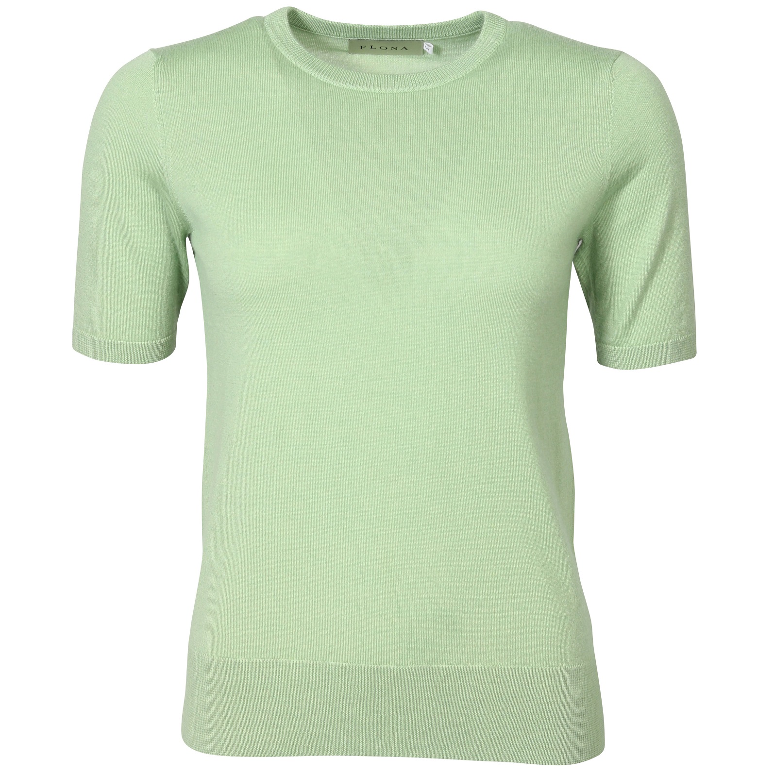 FLONA Cashmere T-Shirt in Light Green XS