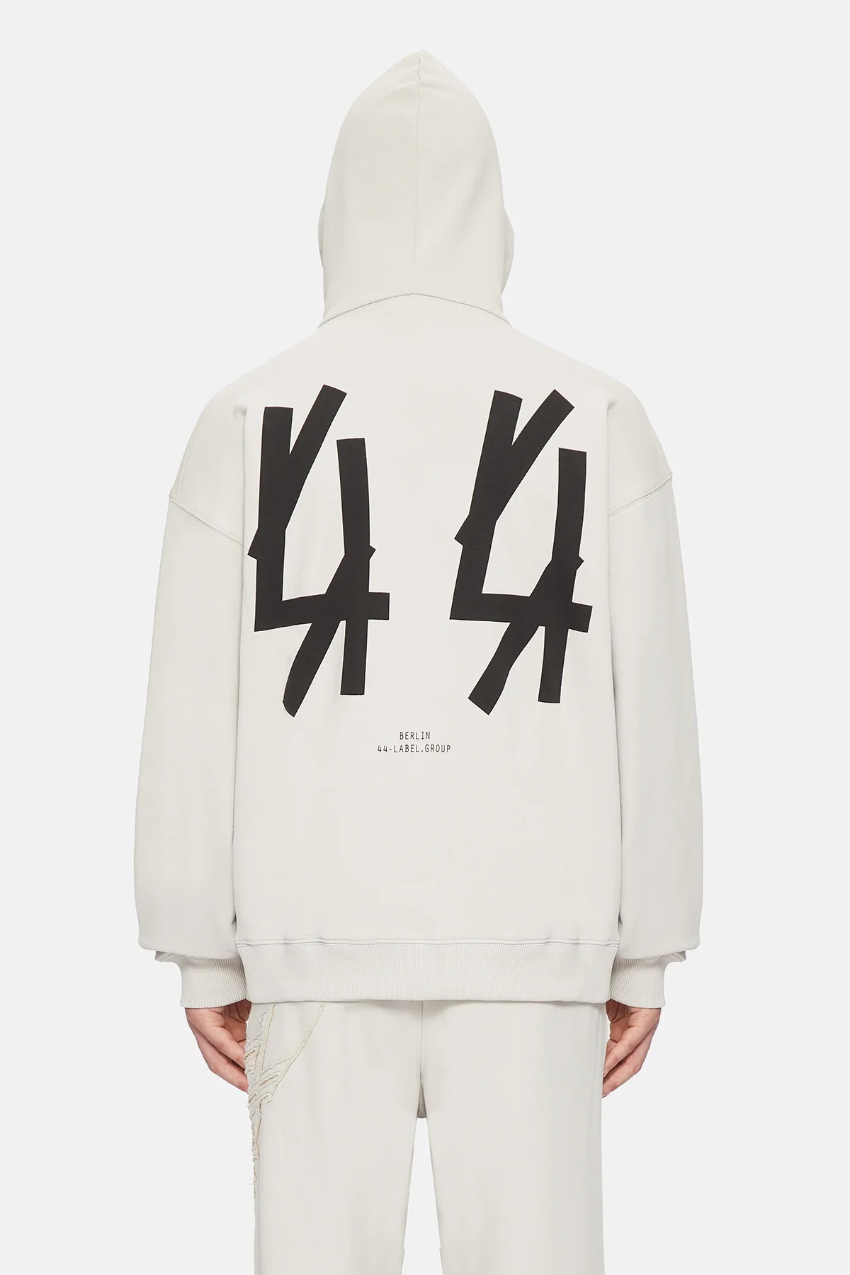 44 LABEL GROUP New Classic Hoodie in Dirty White/Black S