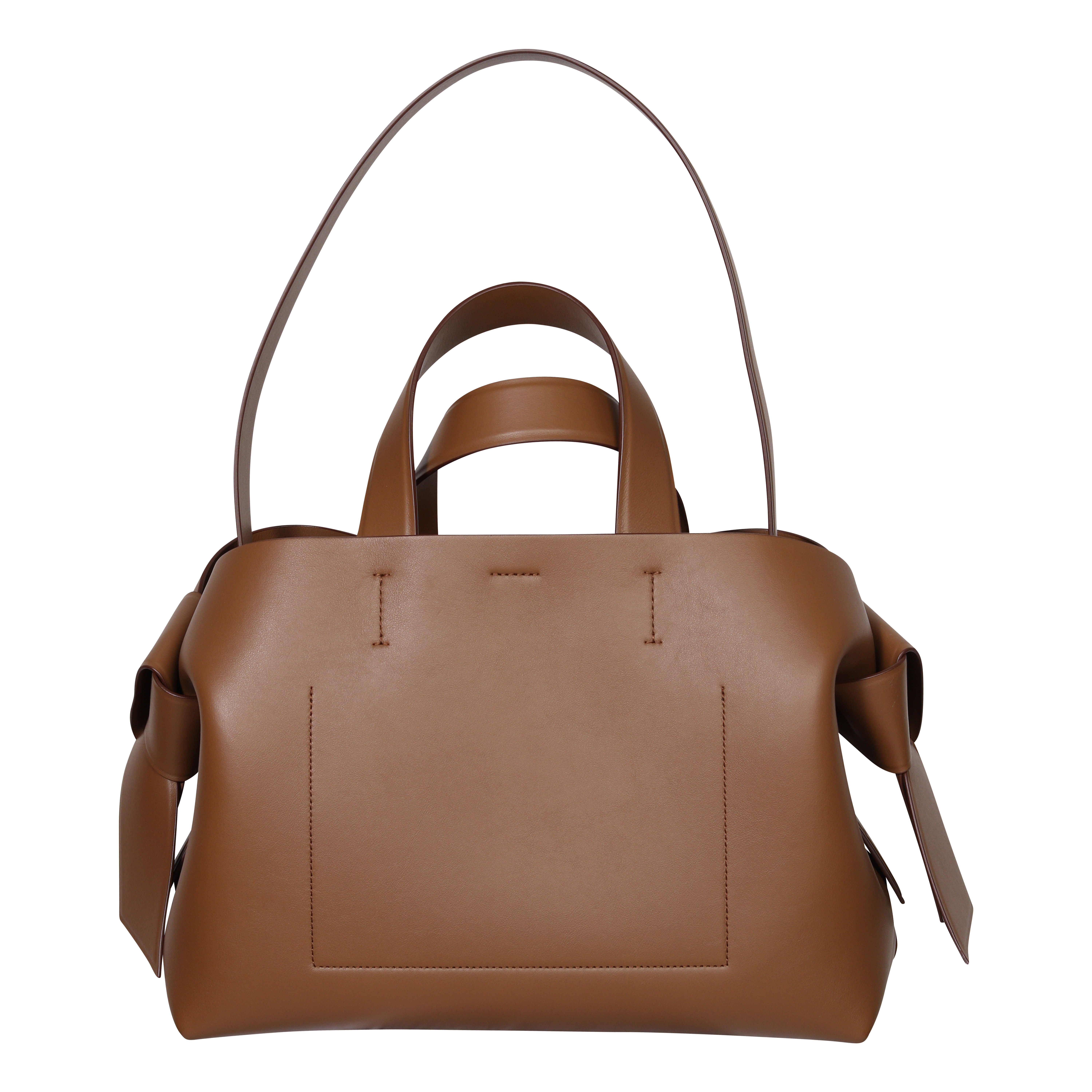 Acne Studios Musubi Midi Tote Bag in Camel Brown