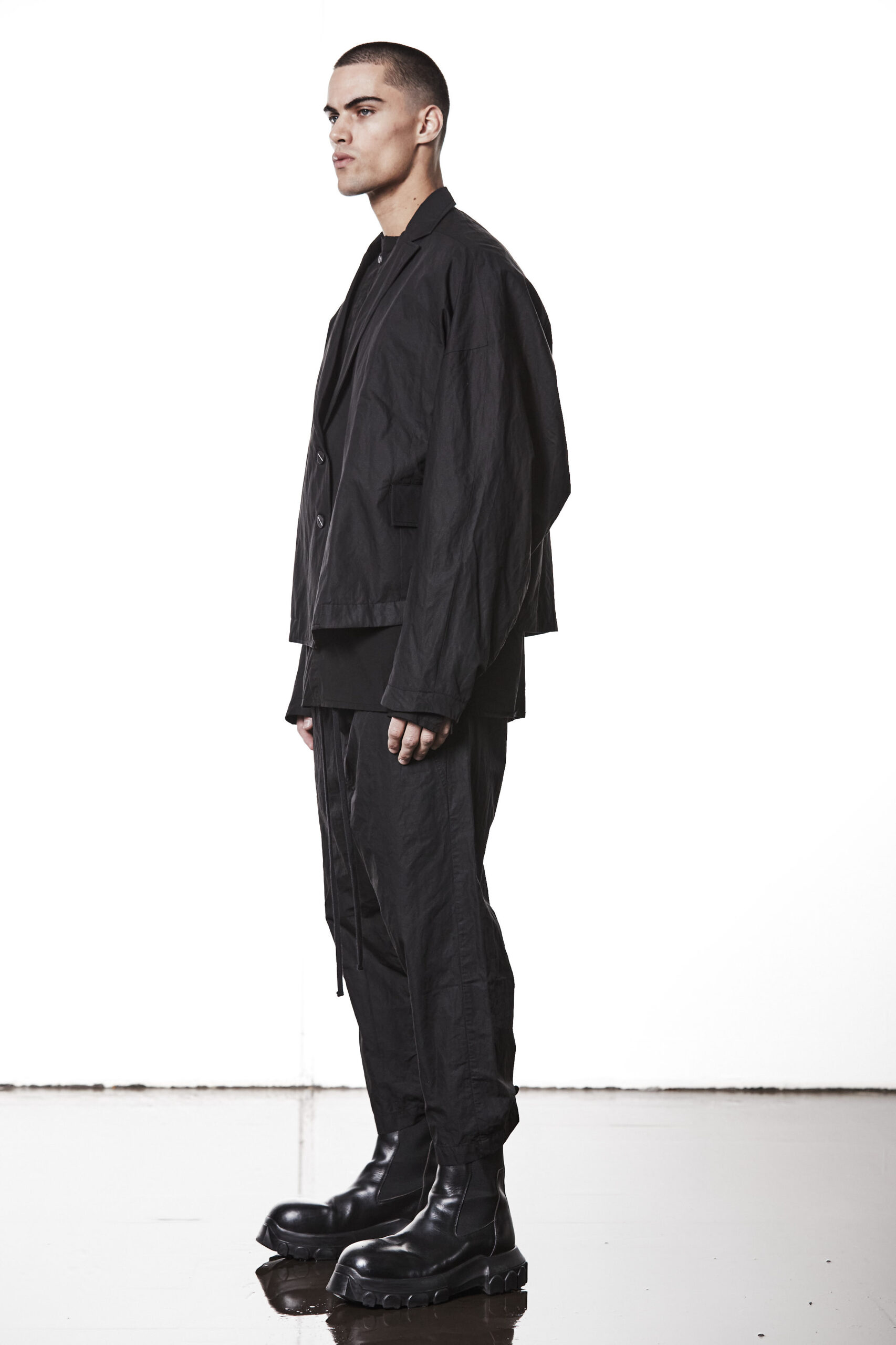 THOM KROM Cotton Suit Jacket in Black