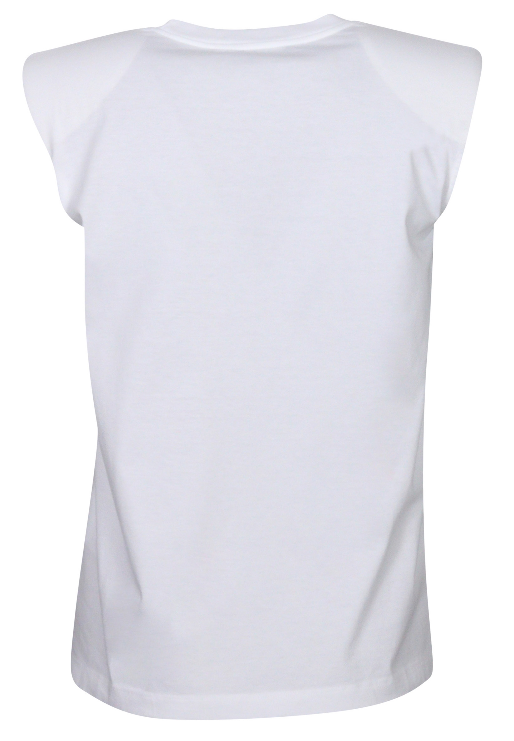 Dsquared Big Shoulder Top White Printed