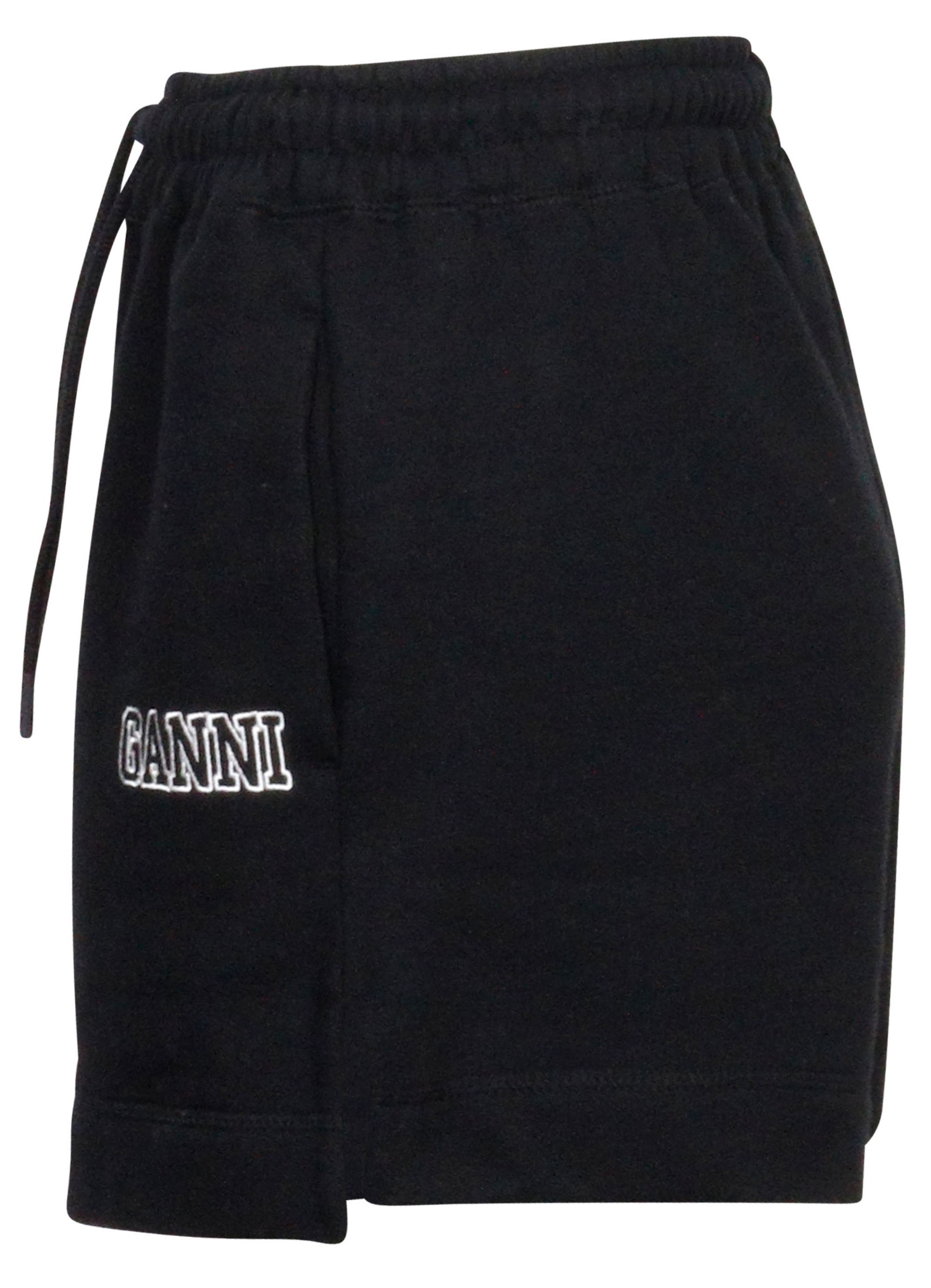 Ganni Drawstring Sweat Shorts Software Isoli Black