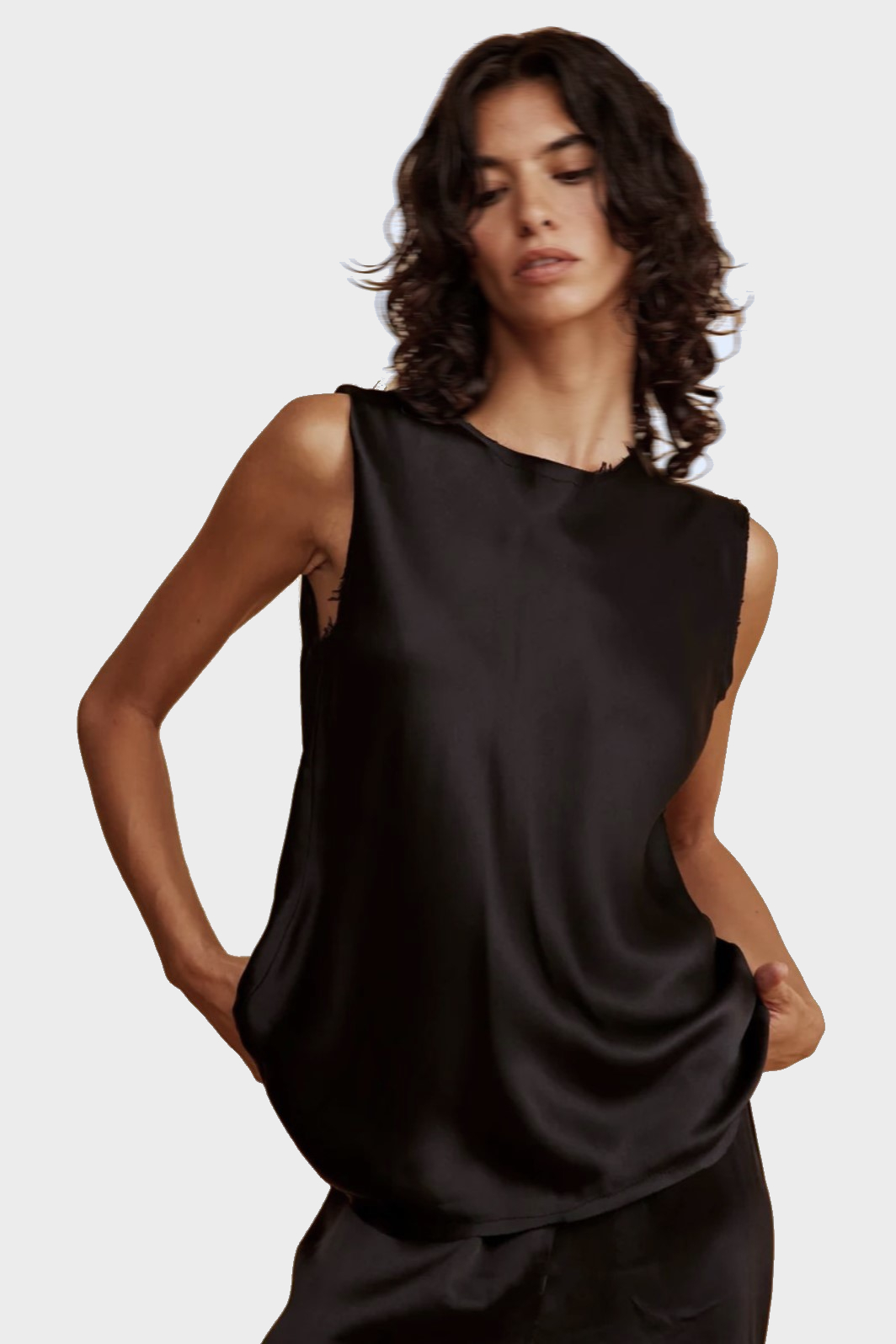 ALL III Carine Silk Top in Black ALL III Carine Silk Top in Black