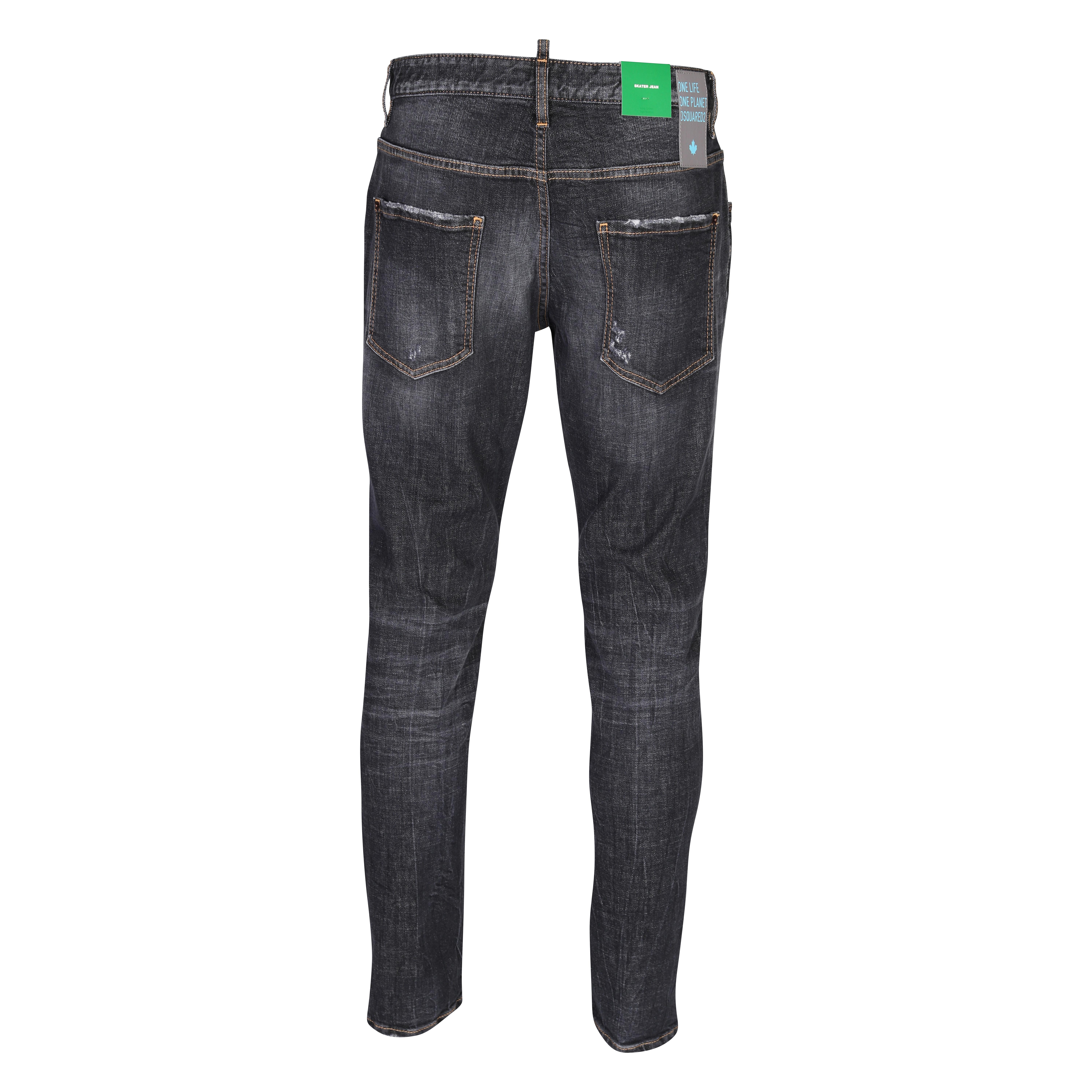 DSQUARED2 Green Label Skater Jeans in Washed Black