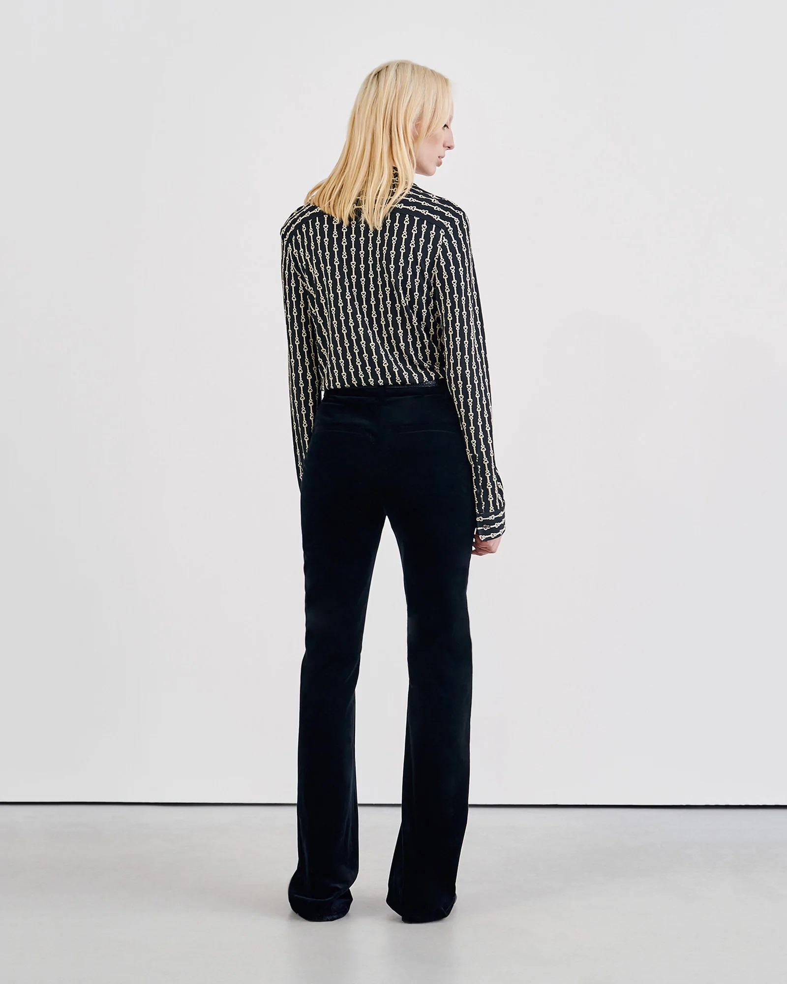 NILI LOTAN Celestine Shirt Strap Black/Ivory S NILI LOTAN Celestine Shirt Strap Black/Ivory XL