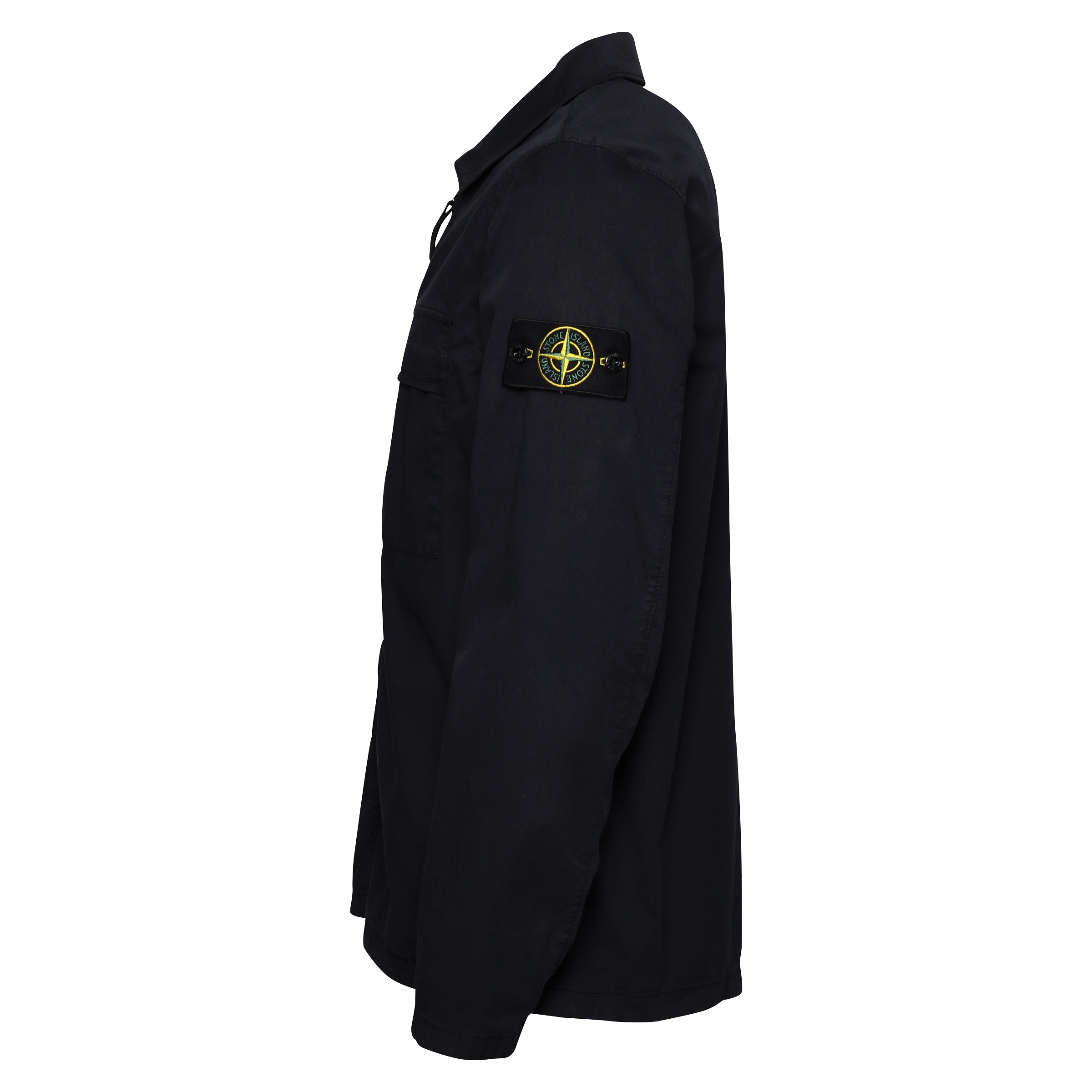 Stone Island Cotton Overshirt in Navy Blue L